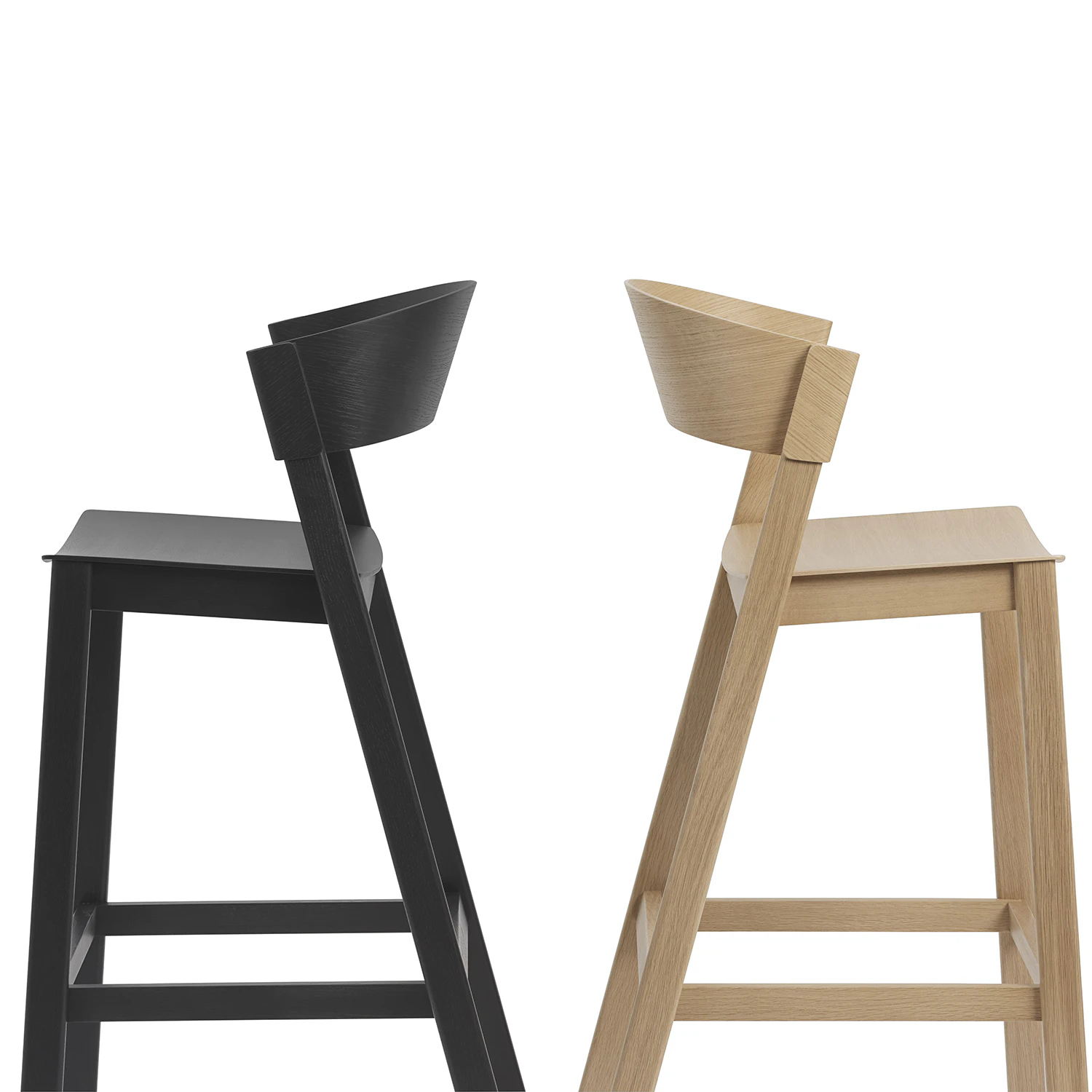 Muuto Cover Barstol Med Ryggstöd, ek från Muuto, bild 3
