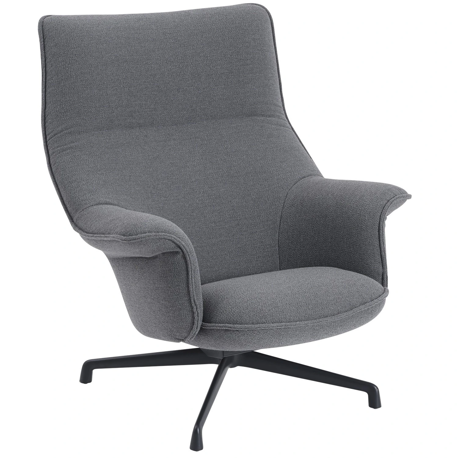 Muuto Doze F&aring;t&ouml;lj H&ouml;g Rygg Med Snurrunderrede Ocean 80 / Antracit - Svart