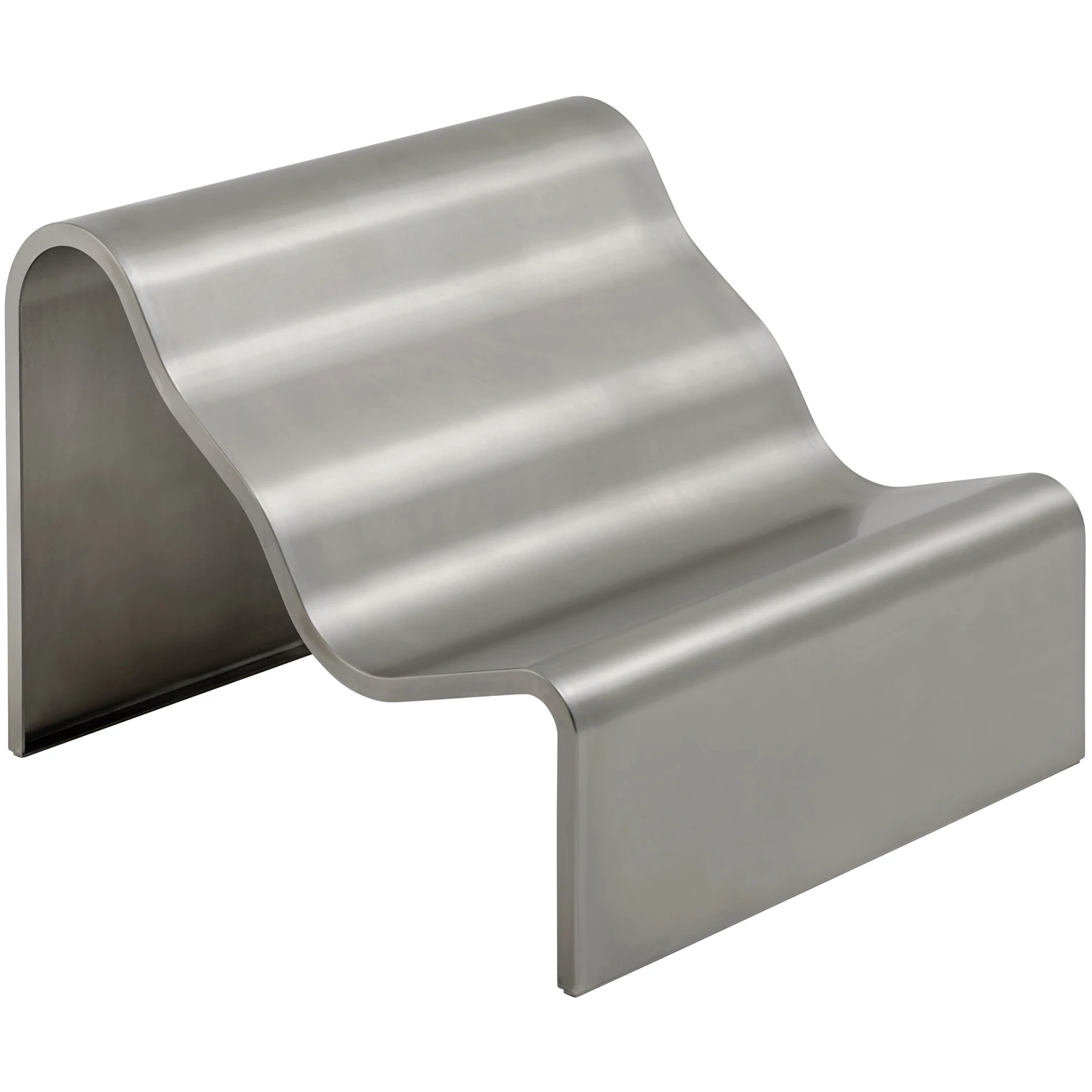 Muuto Dream View Bänk 100 Cm - Loungefåtöljer Rostfritt Stål Borstat Stål