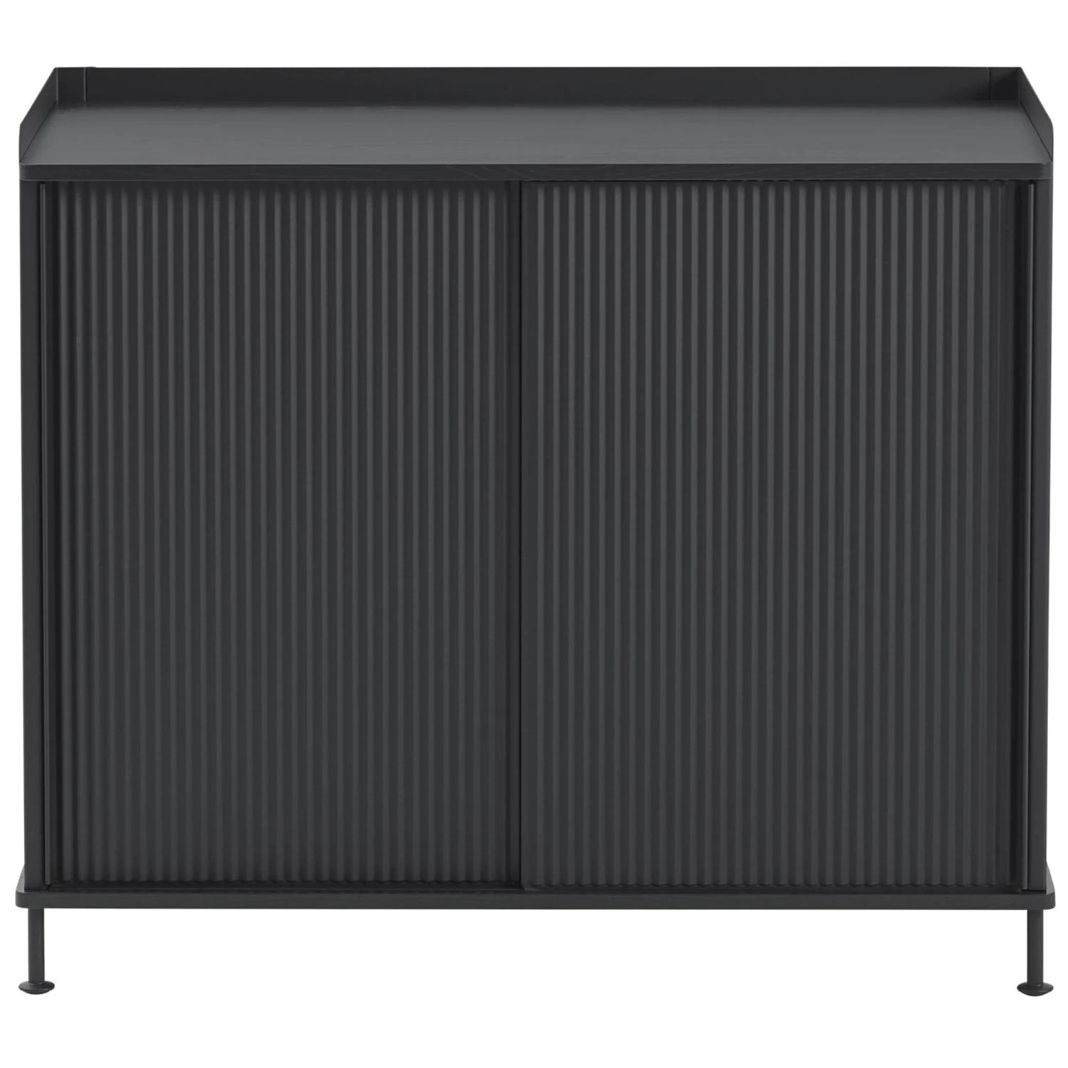 Muuto Enfold Sk&auml;nk 45x100 Cm / Antracit - Sk&auml;nkar & sideboards Pulverlackat St&aring;l Svart