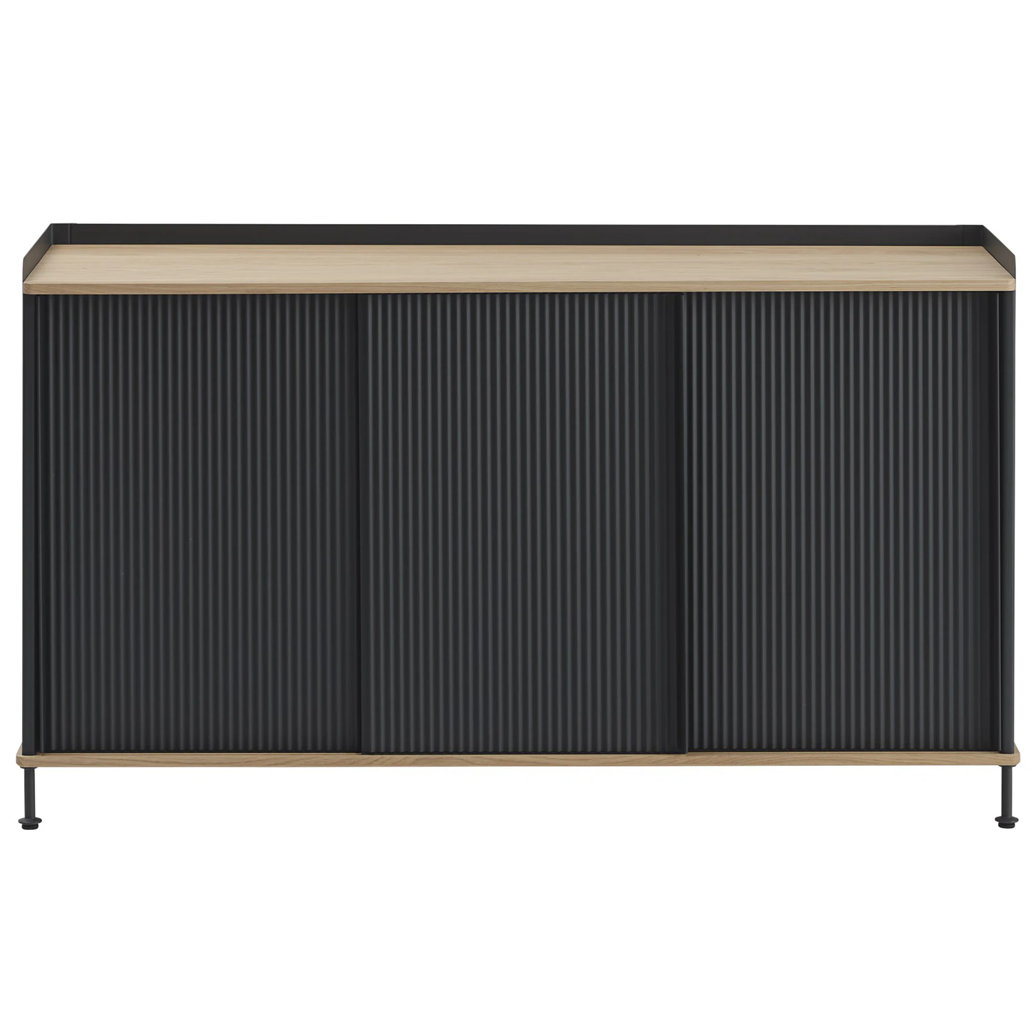 Muuto Enfold Sk&auml;nk 45x148 Cm / Antracit - Sk&auml;nkar & sideboards Pulverlackat St&aring;l Oljad Ek