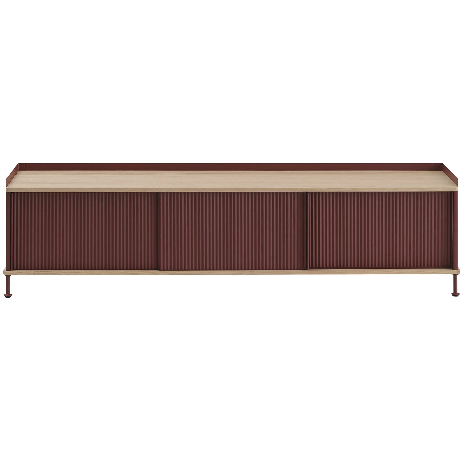 Muuto Enfold Sk&auml;nk 45x186 Cm / Deep Red - Sk&auml;nkar & sideboards St&aring;l Oljad Ek