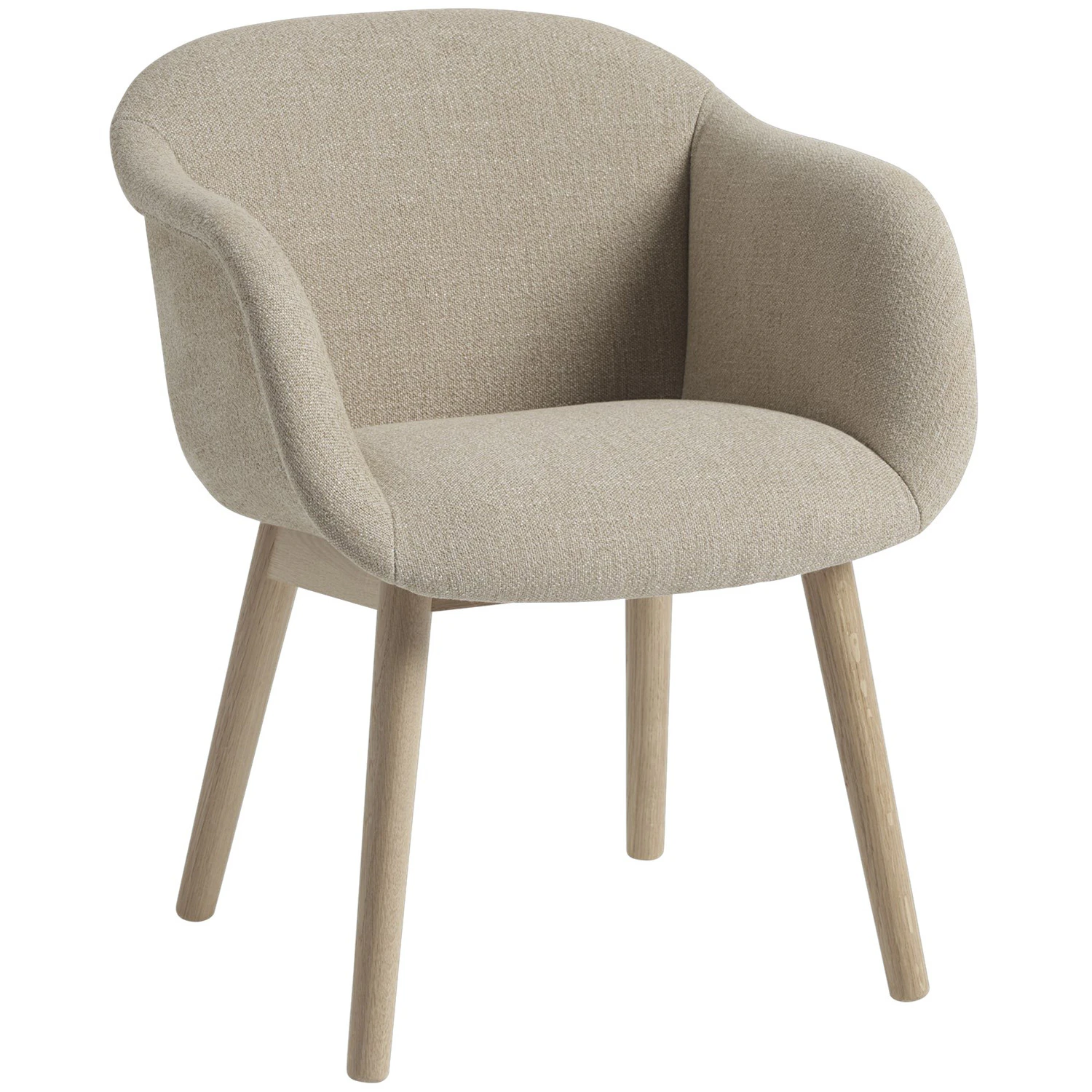 Muuto Fiber Soft Karmstol Ecriture 240 / Ek - Stolar Polyakryl Beige