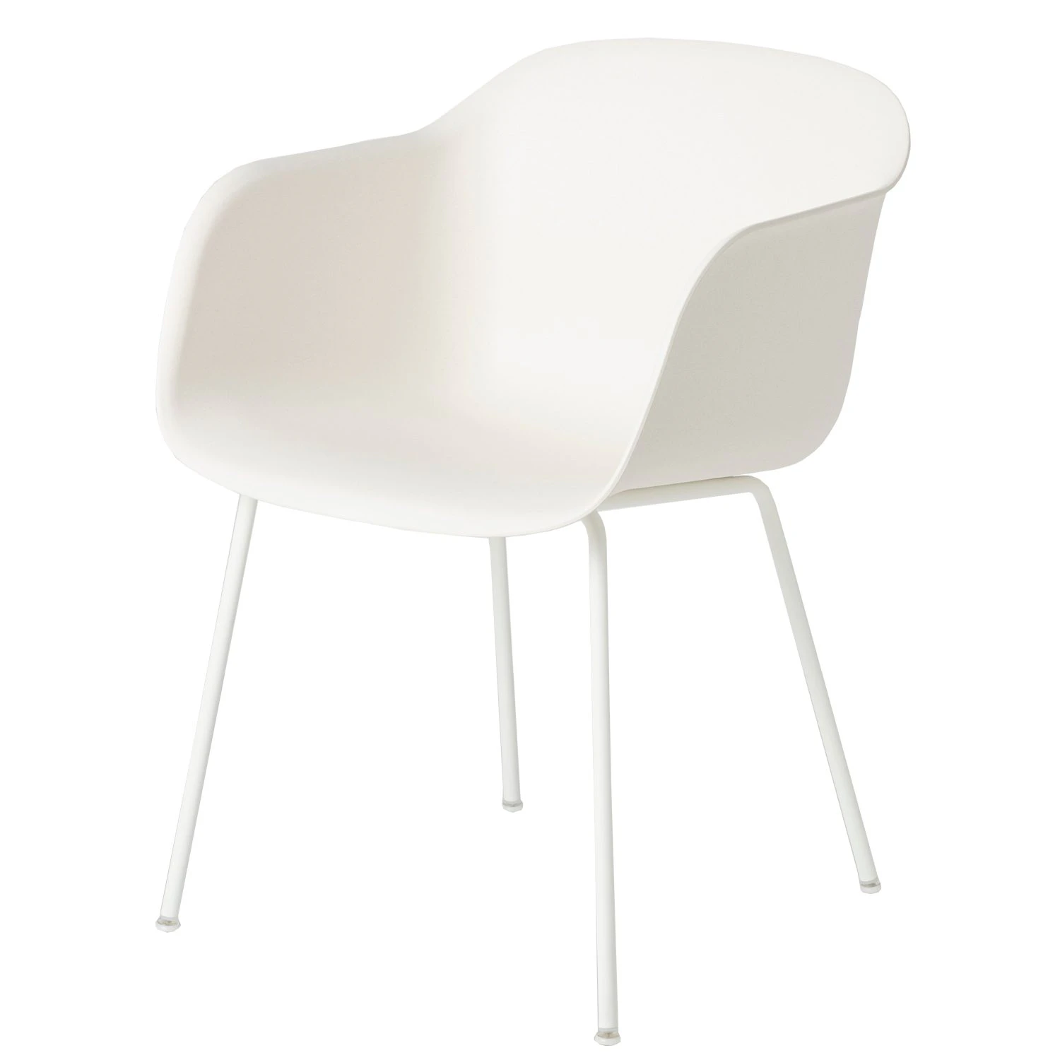 Muuto Fiber Tube Karmstol - Stolar St&aring;l Vit