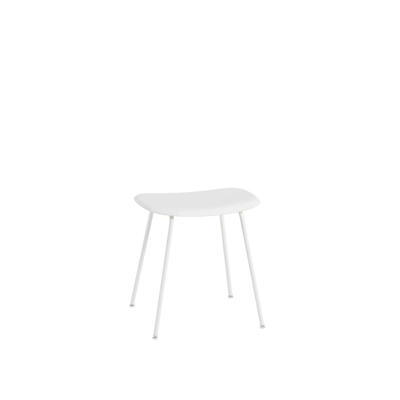 Fiber Tube Stool Base, Naturell Vit/Vit