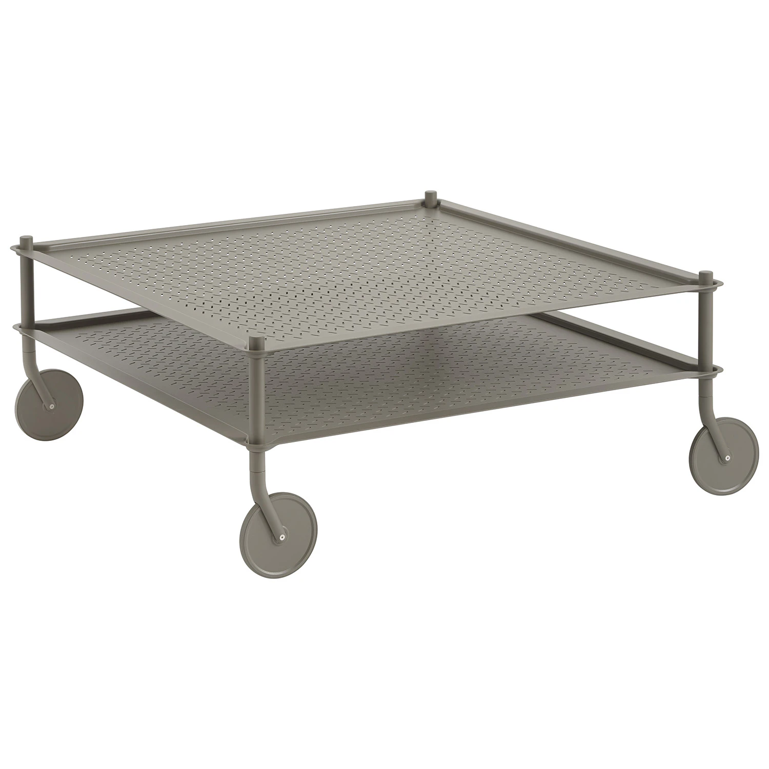 Muuto Flow Soffbord 95x95 Cm - Soffbord Pulverlackat St&aring;l Taupe