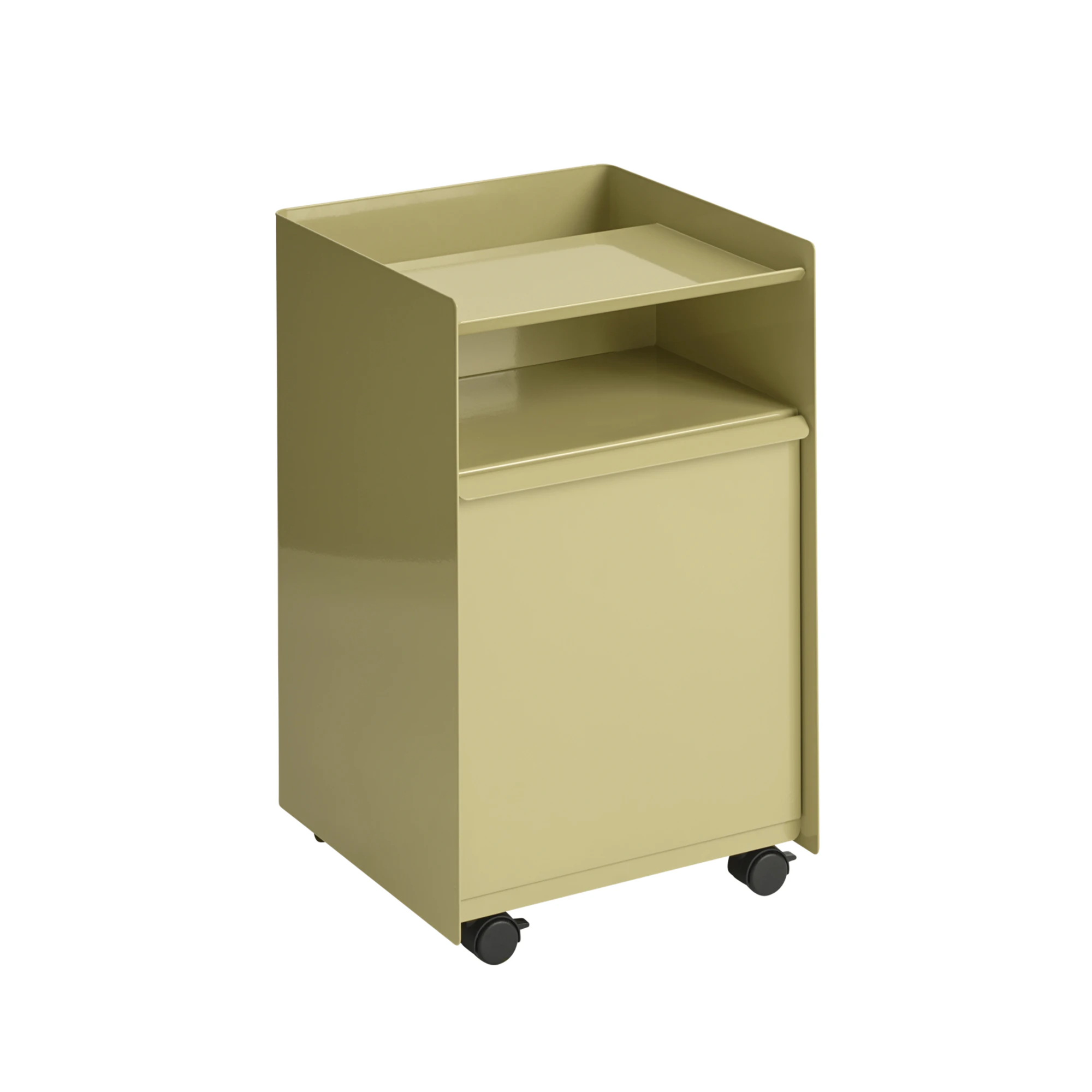 Muuto Folded F&ouml;rvaringsvagn Med D&ouml;rr - Sk&aring;p & vitrinsk&aring;p St&aring;l M&ouml;rkbeige