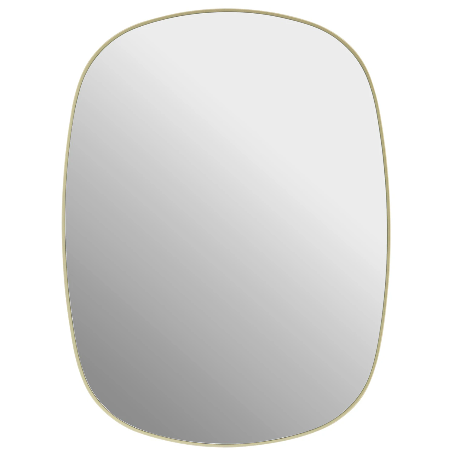 Muuto Framed Spegel 59 Cm Ljusgul / - Väggspeglar Spegelglas Klar