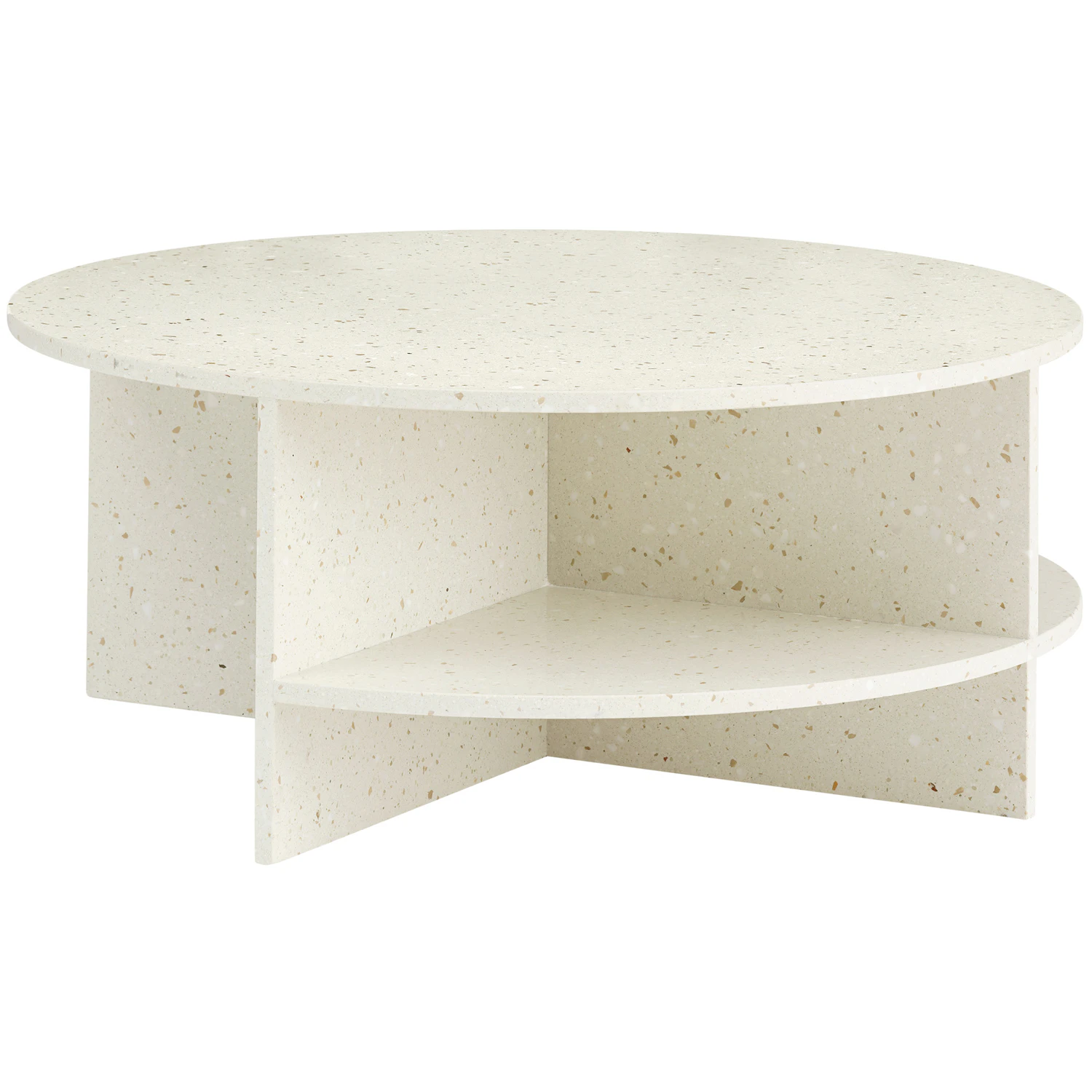 muuto halves soffbord 85 cm terrazzo - soffbord cement off-white