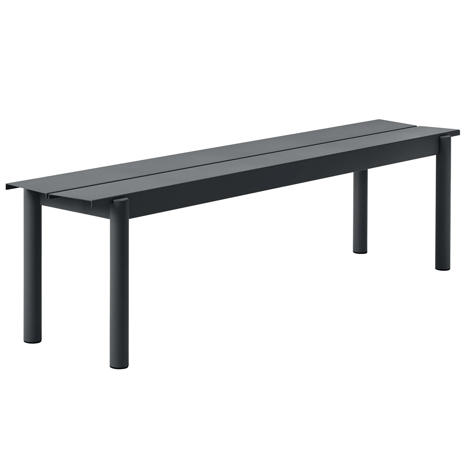 muuto linear bänk 170 cm - bänkar stål antracit