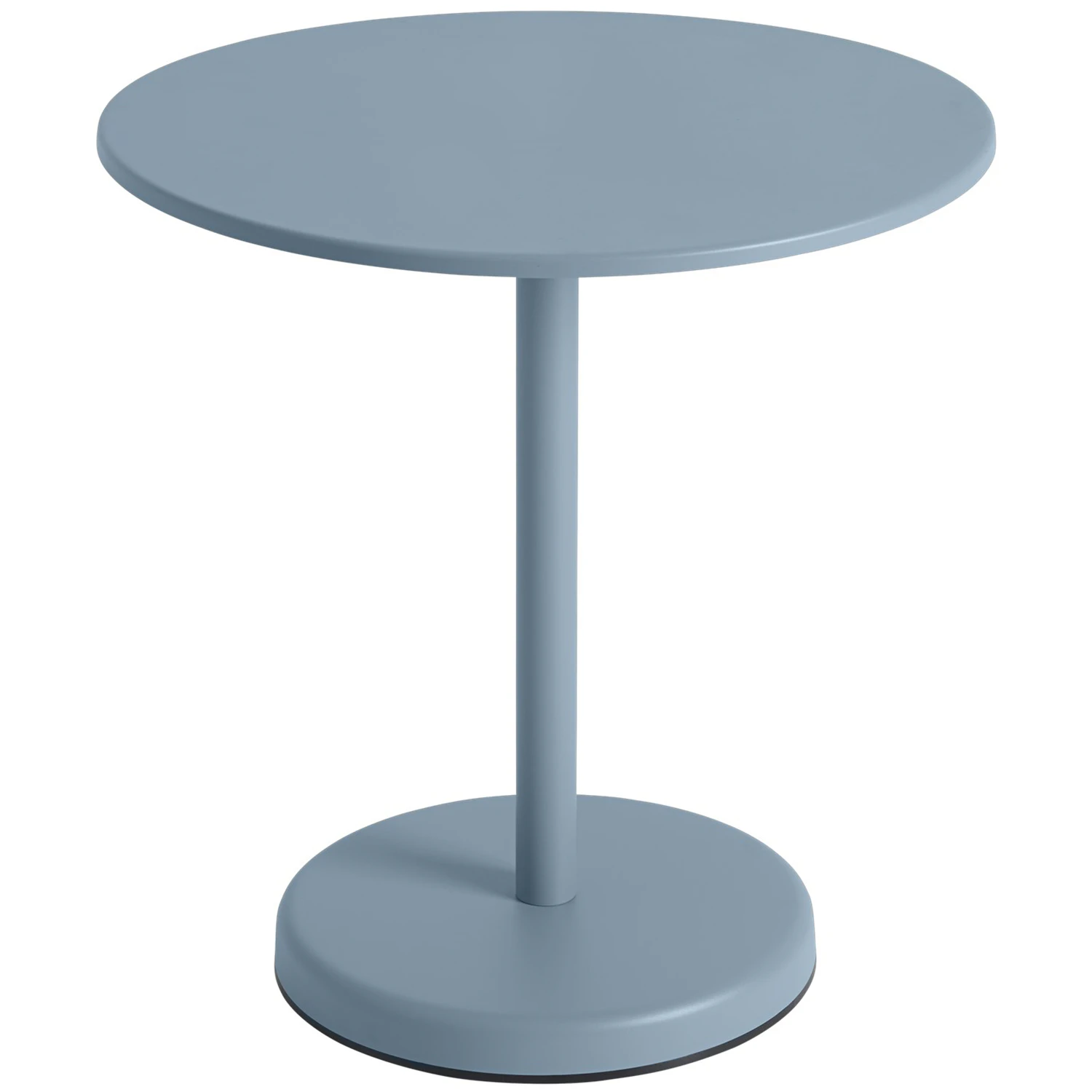 Muuto Linear Bord Ø70 Cm - Trädgårdsbord Stål Pale Blue