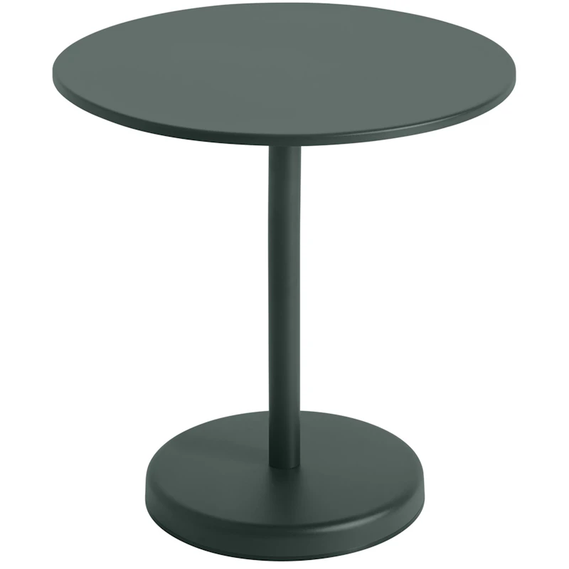 Linear Bord Stål Ø70 cm, Mörkgrön