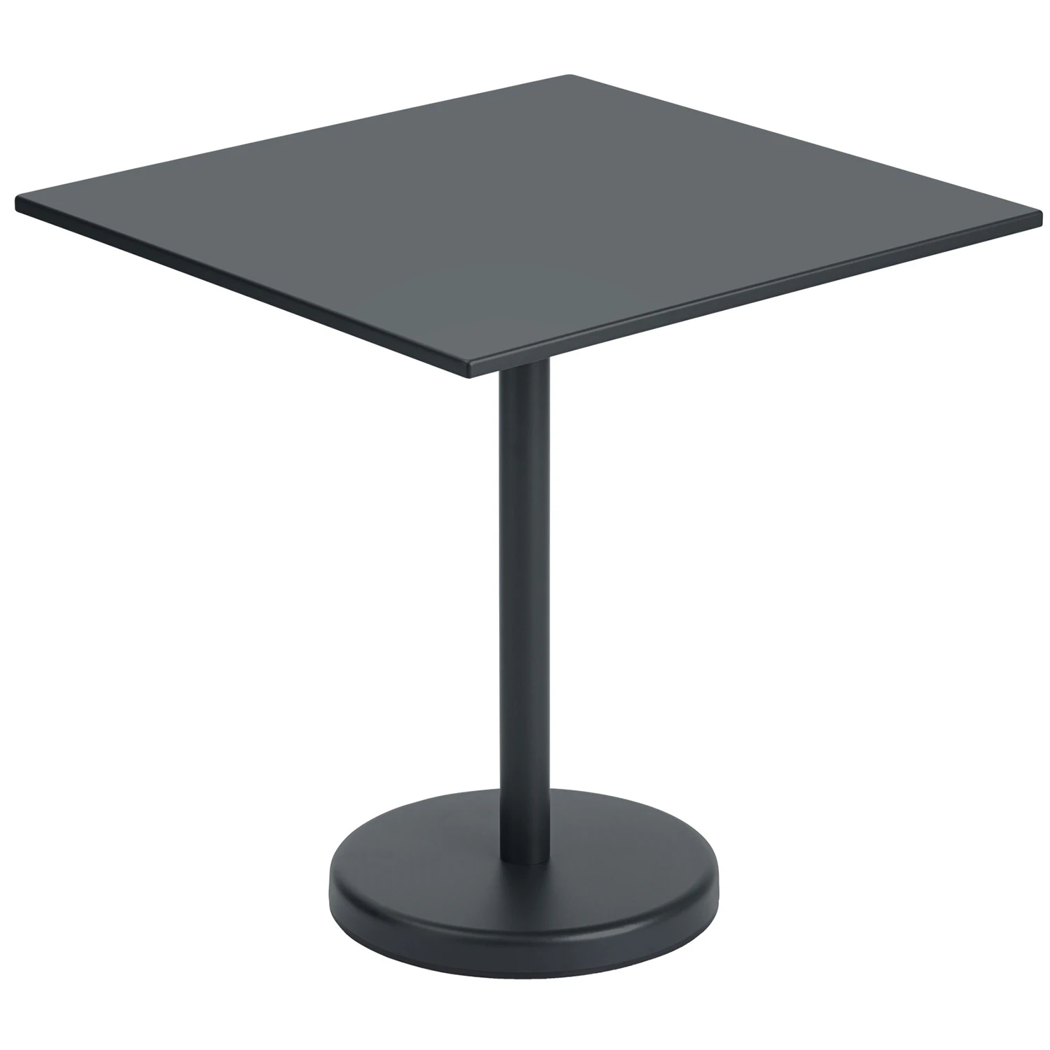Muuto Linear Bord 70x70 Cm - Trädgårdsbord Stål Antracit