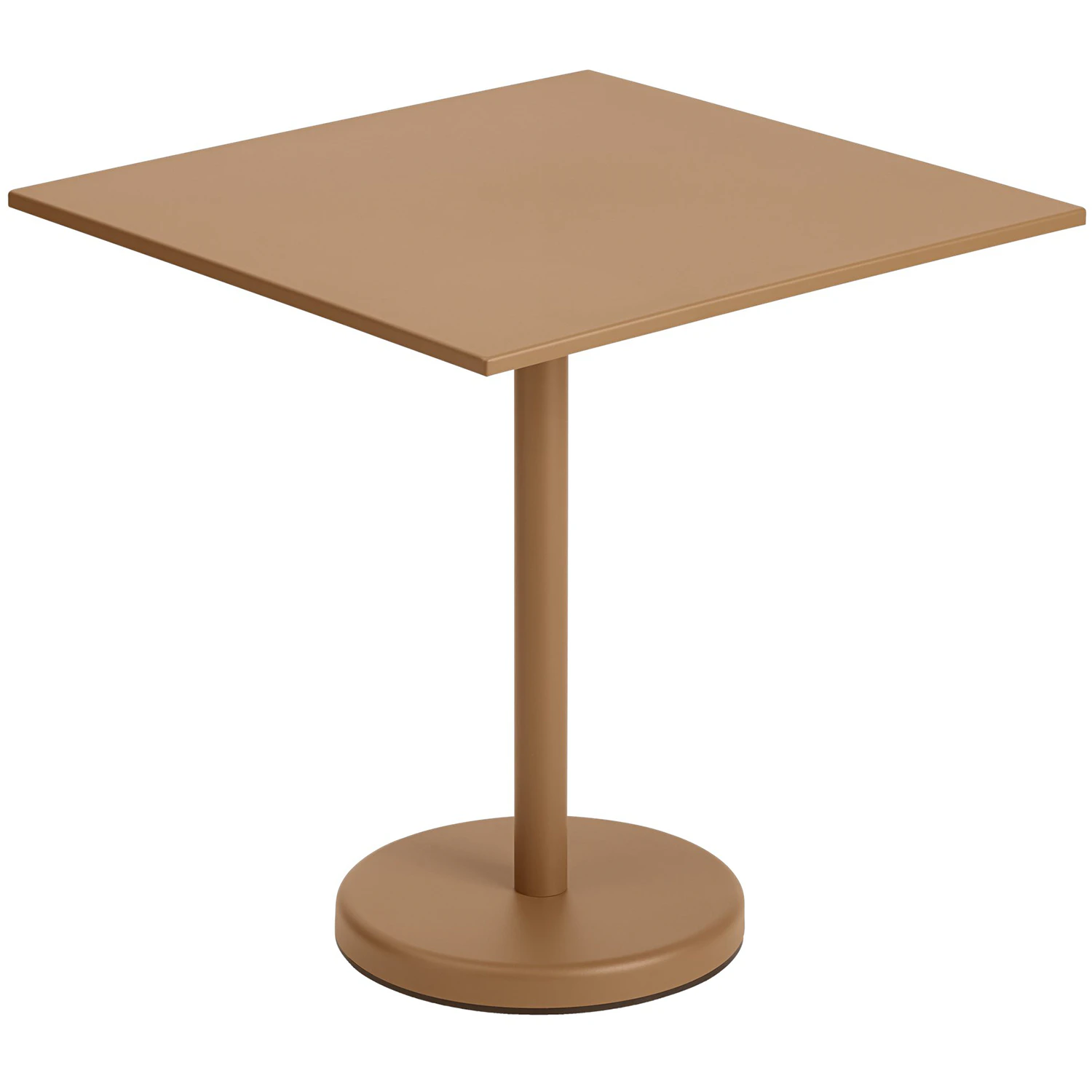 Muuto Linear Bord 70x70 Cm - Trädgårdsbord Stål Burnt Orange