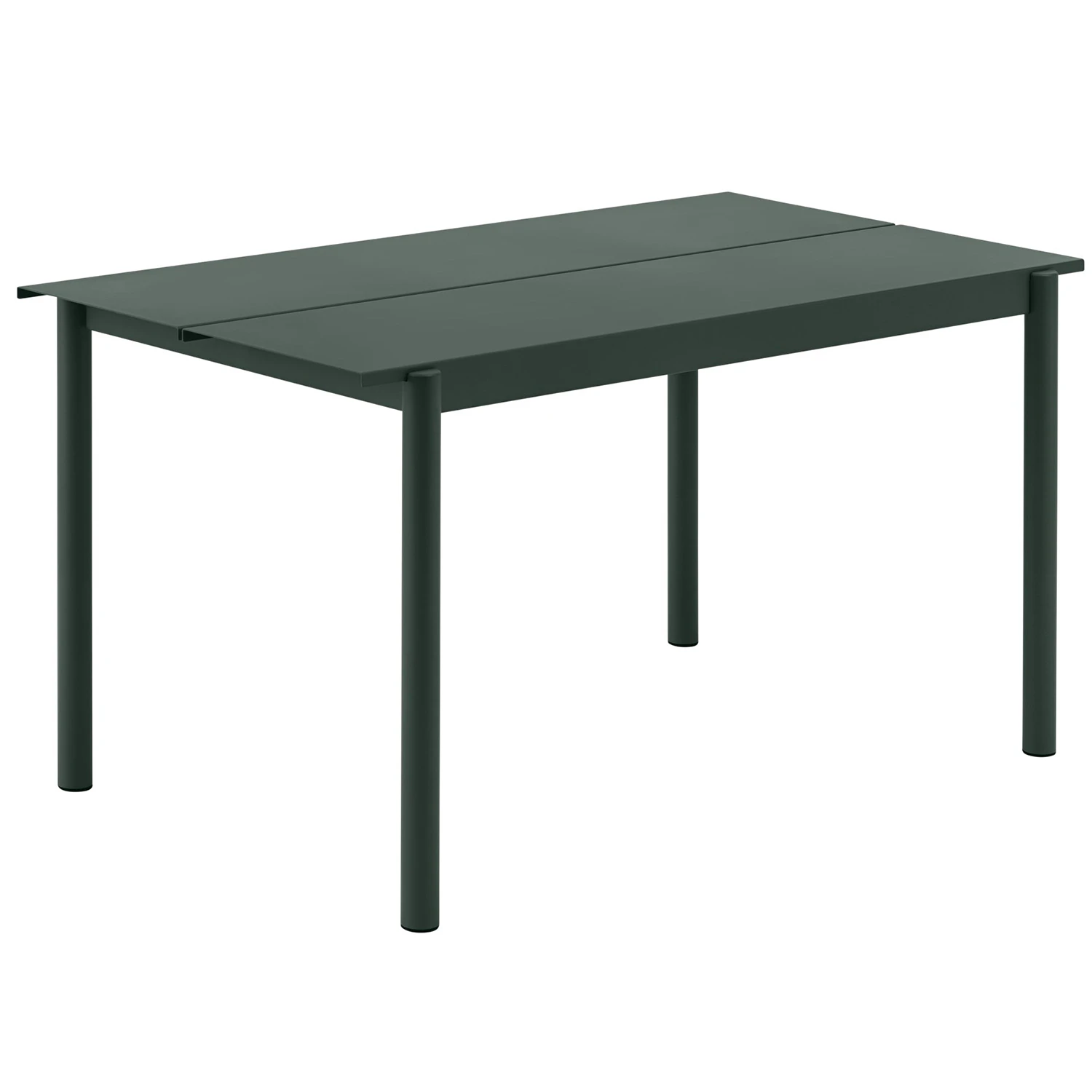 Muuto Linear Bord 75x140 Cm - Trädgårdsbord Stål Mörkgrön