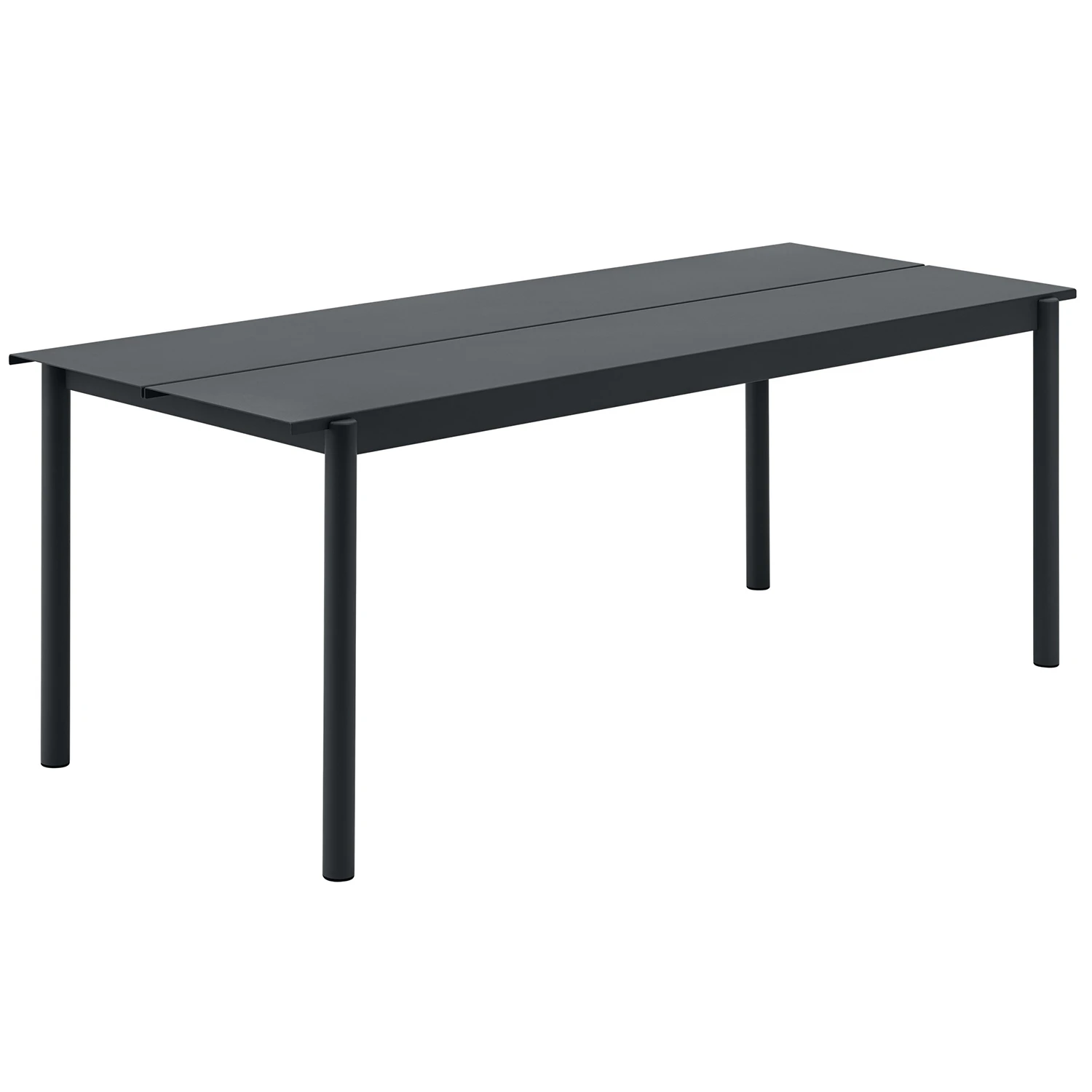 Muuto Linear Bord 75x200 Cm - Trädgårdsbord Stål Antracit