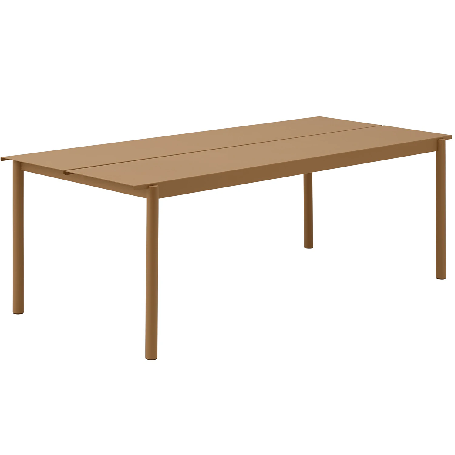 Muuto Linear Bord 90x220 Cm - Trädgårdsbord Stål Burnt Orange