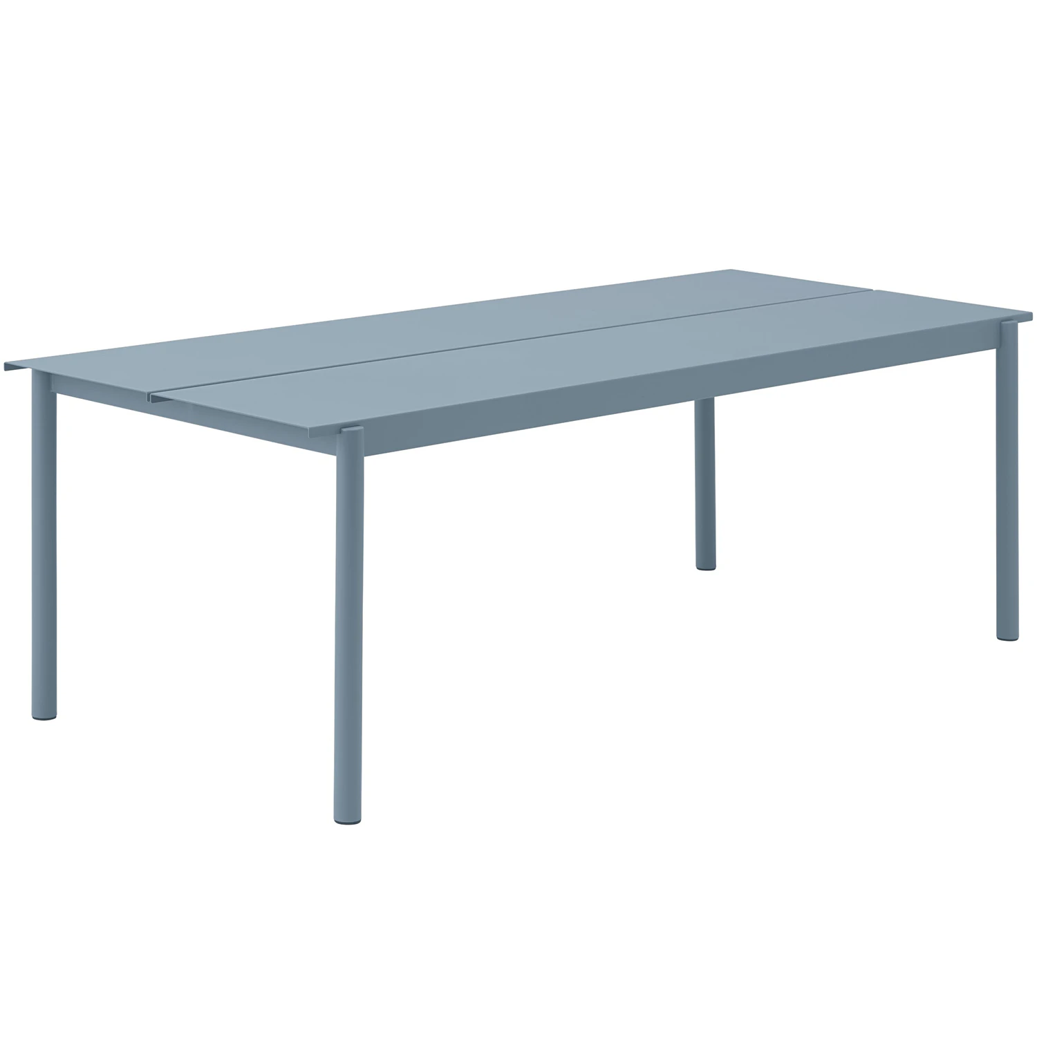 Muuto Linear Bord 90x220 Cm - Trädgårdsbord Stål Pale Blue