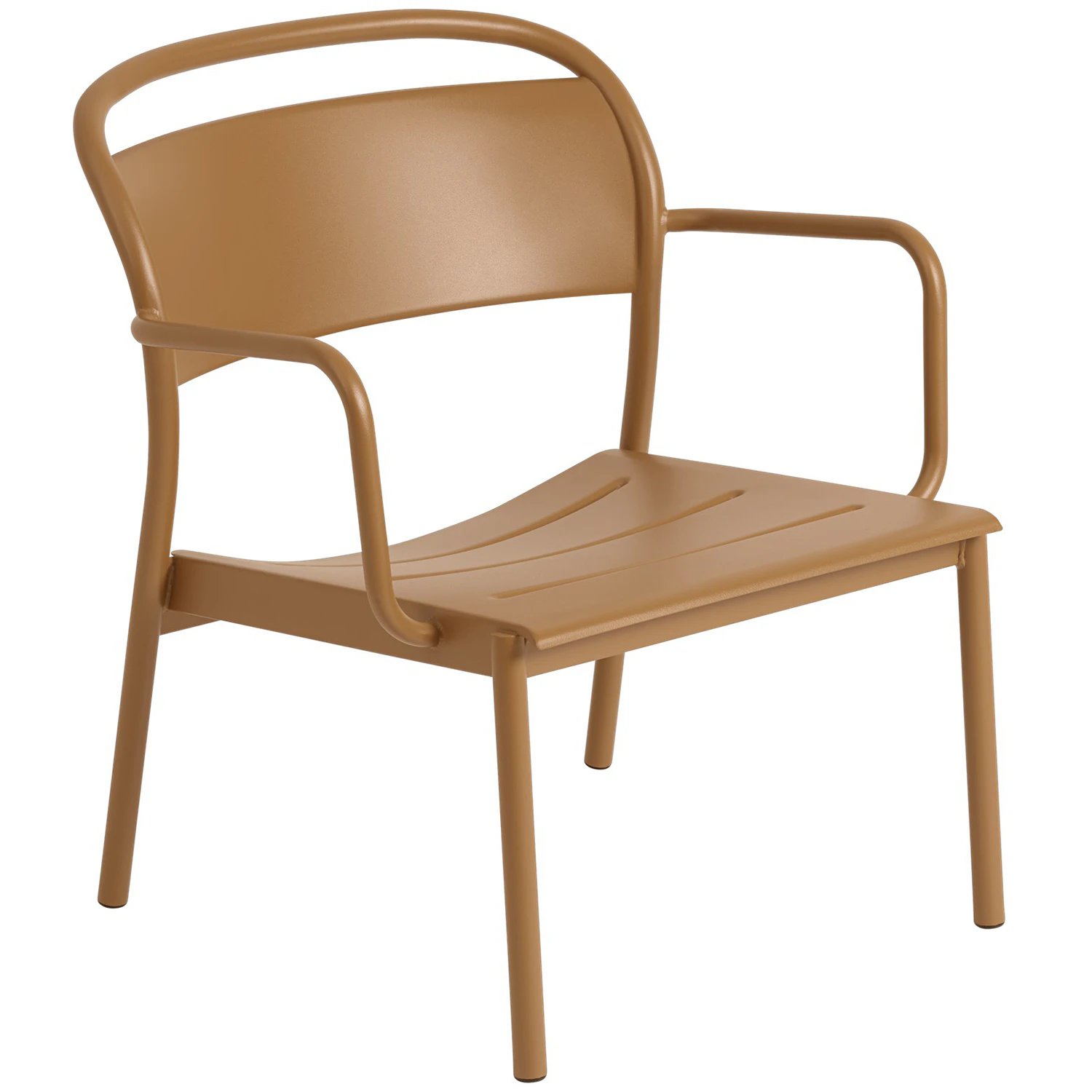 Muuto Linear Loungefåtölj Stål - Loungefåtöljer Pulverlackat Stål Burnt Orange