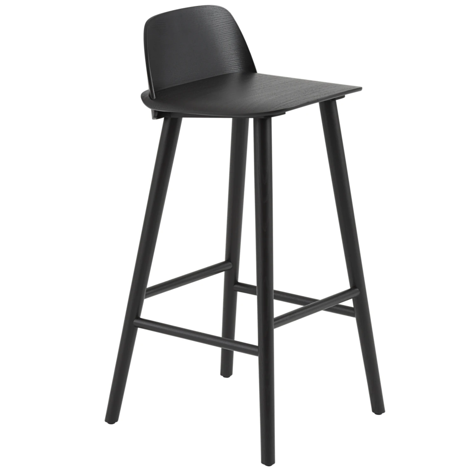 Muuto Nerd Barstol 75 Cm - Barstolar Askfan&eacute;r Svart