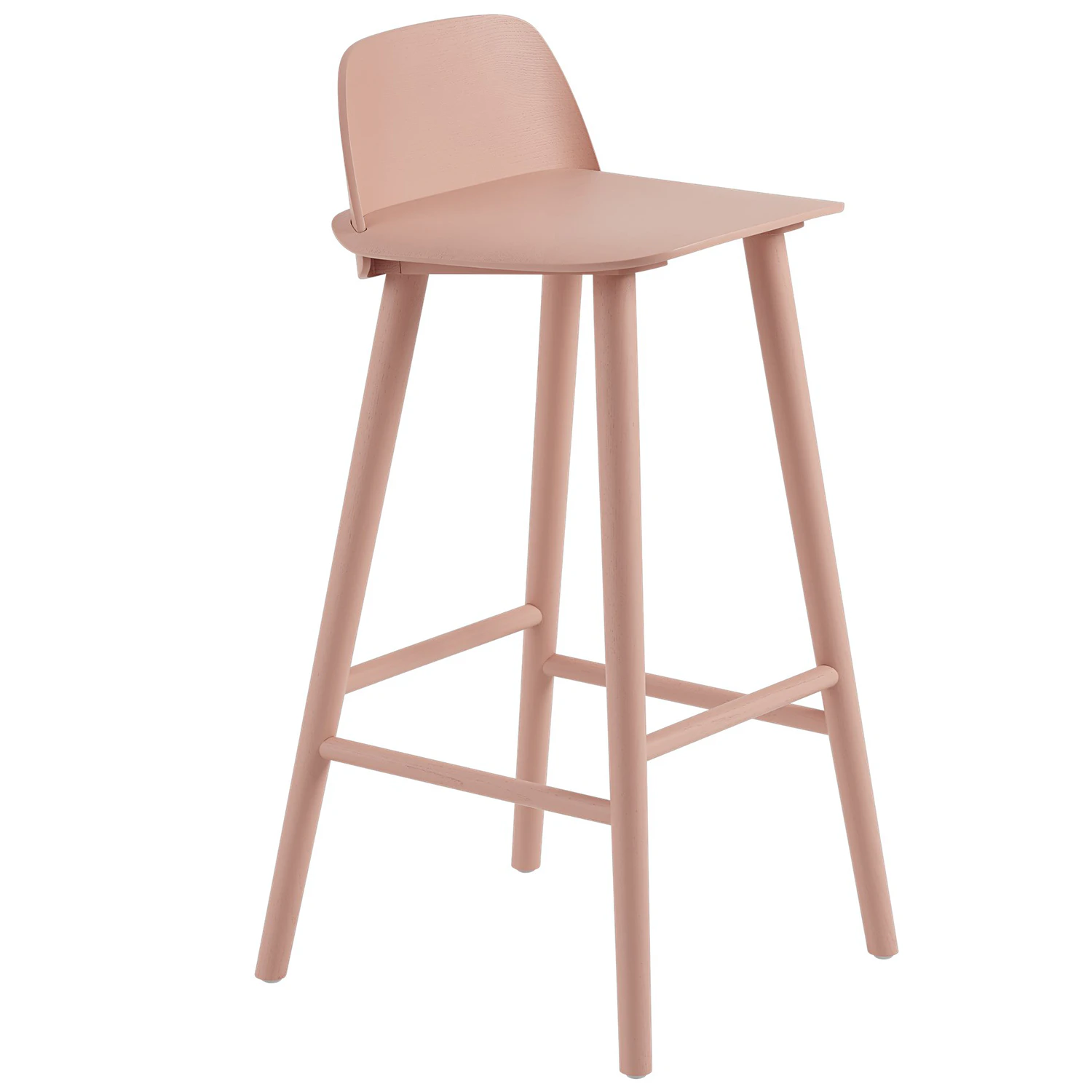 Muuto Nerd Barstol 75 Cm - Barstolar Askfan&eacute;r Tan Rose