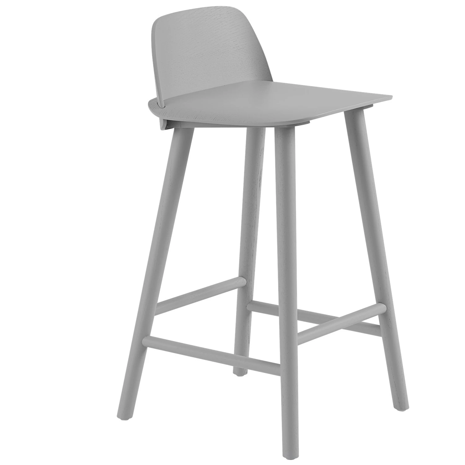 Muuto Nerd Barstol 65 Cm - Barstolar Askfan&eacute;r Gr&aring;