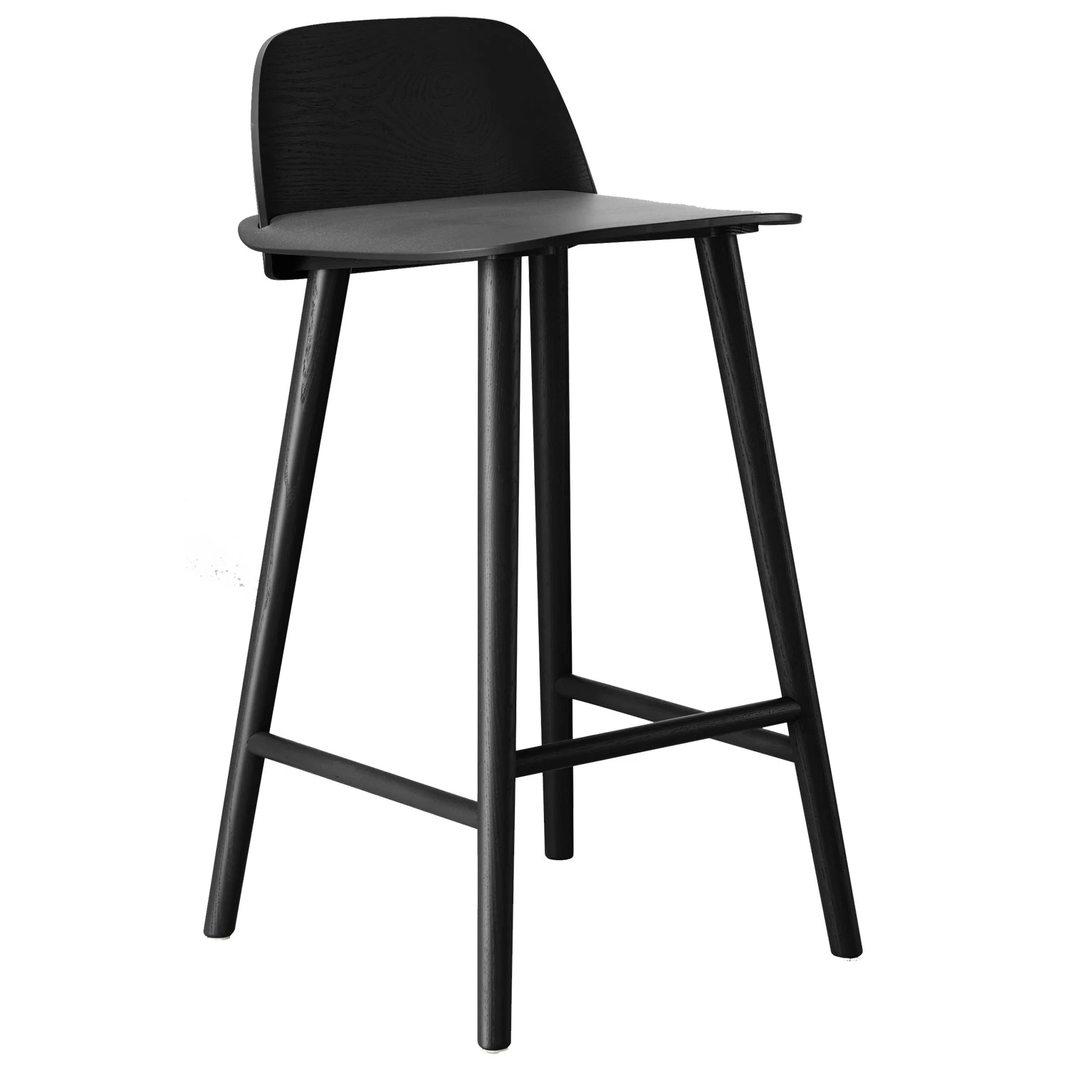 Muuto Nerd Barstol 65 Cm - Barstolar Askfan&eacute;r Svart