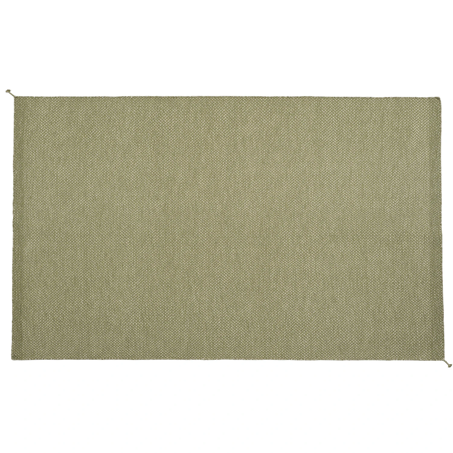Muuto Ply Matta 200x300 Cm - Slätvävda mattor Återvunnen Polyester Mossgrön