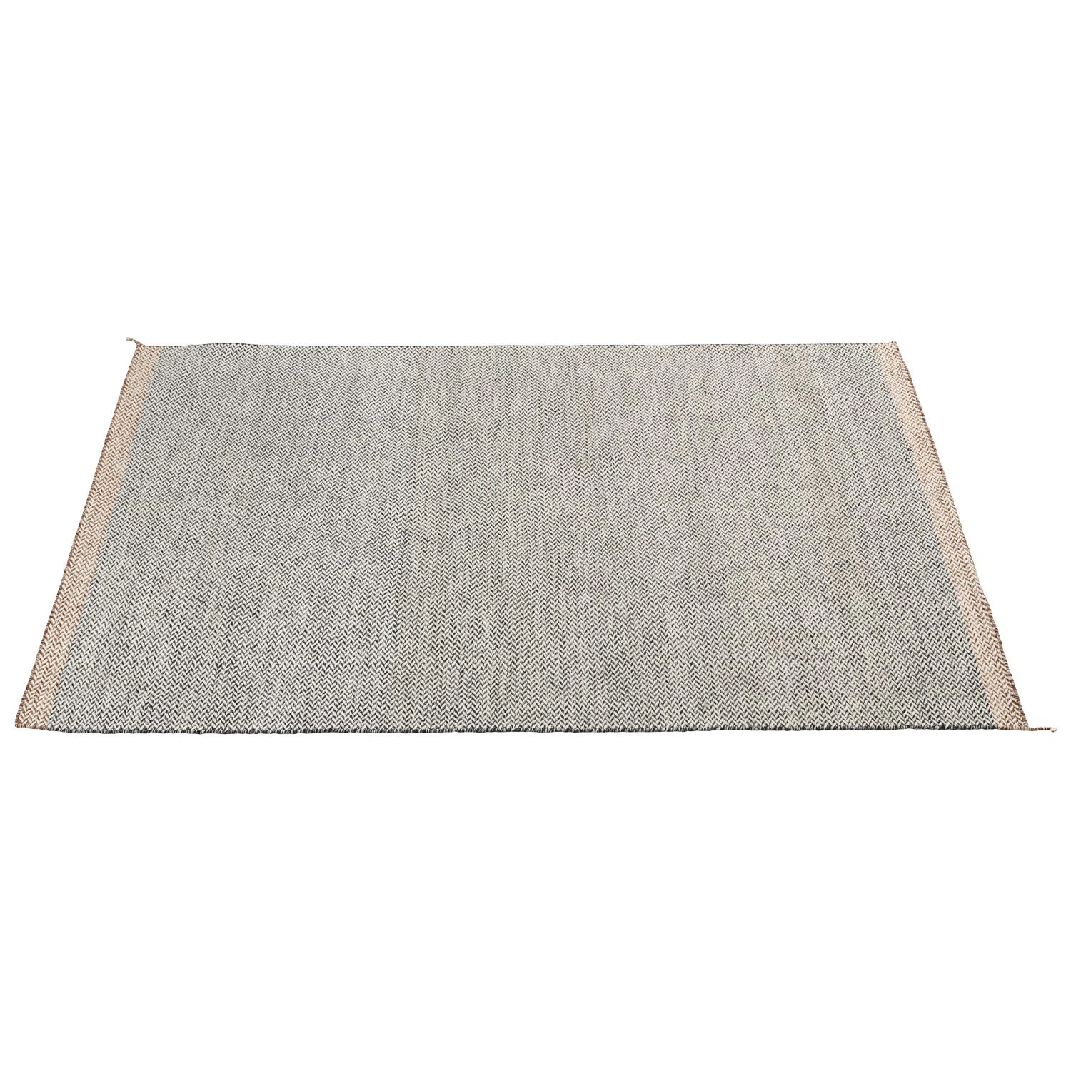 Muuto Ply Ullmatta 170x240 Cm / Vit - Enfärgade mattor Nyzeeländsk Ull Svart