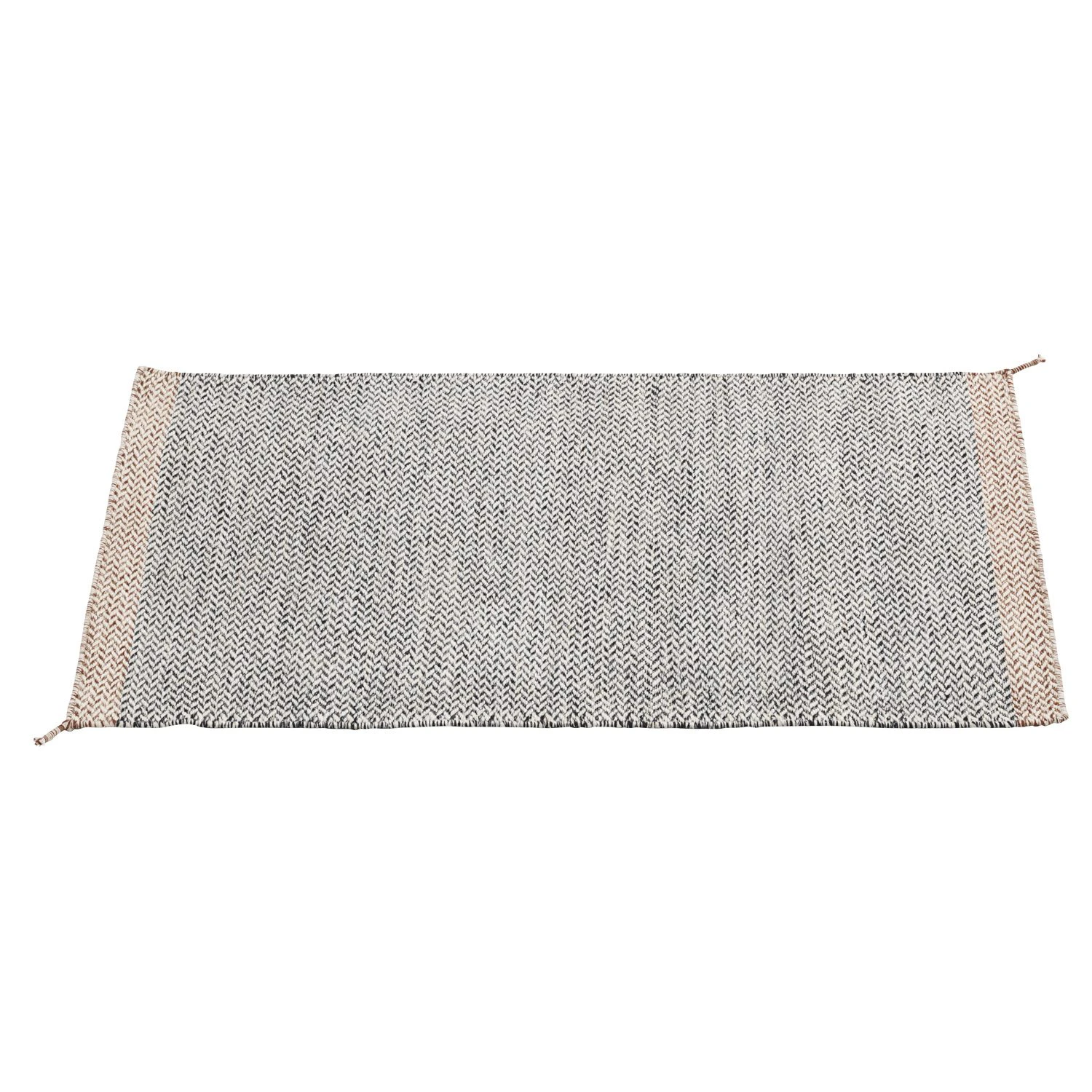 Muuto Ply Ullmatta 85x140 Cm / Vit - Enfärgade mattor Nyzeeländsk Ull Svart