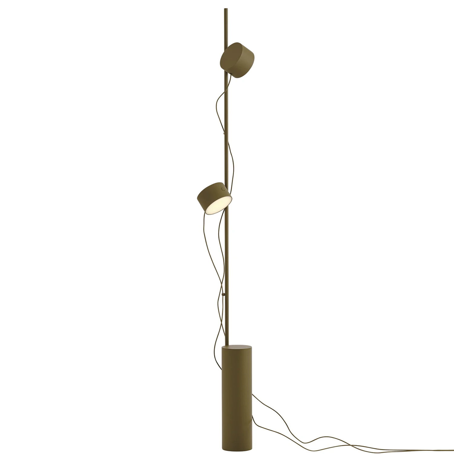 Muuto Post Golvlampa Brown Green - Golvlampor Pulverlackat St&aring;l Brungr&ouml;n