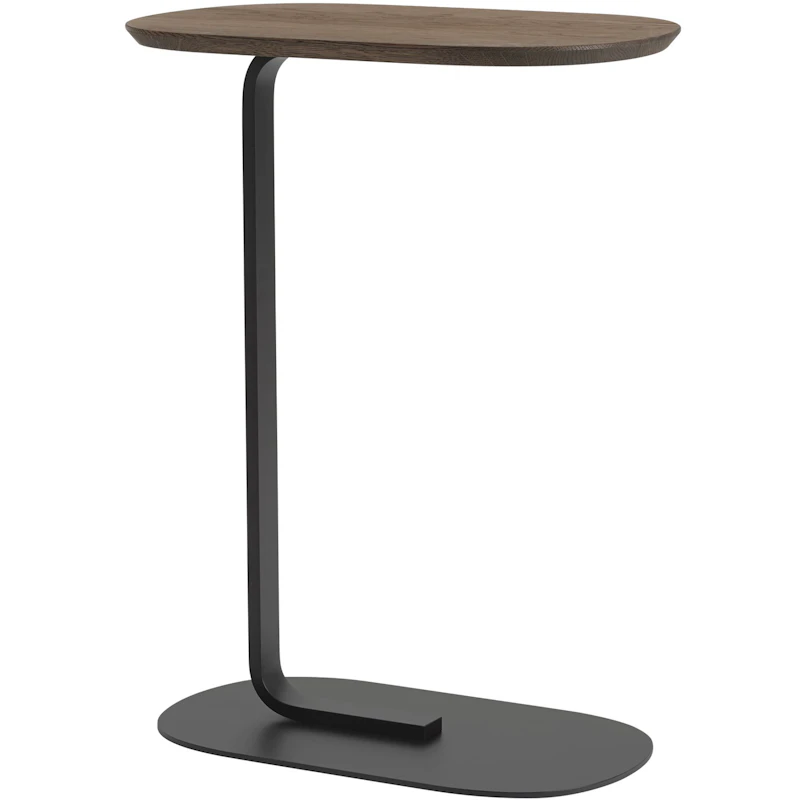 Relate Sidobord 73,5 cm, Massiv Rökt Ek / Svart