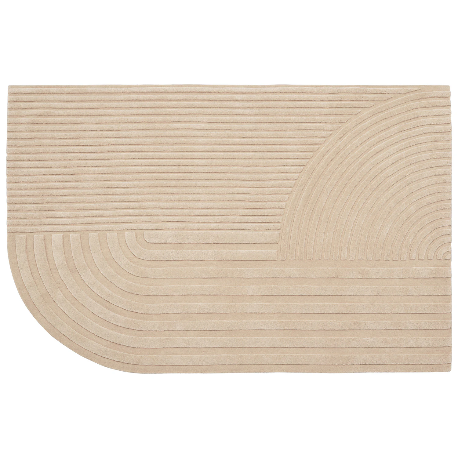 Muuto Relevo matta 200x300 Cm - Enfärgade mattor Ull Light Rose