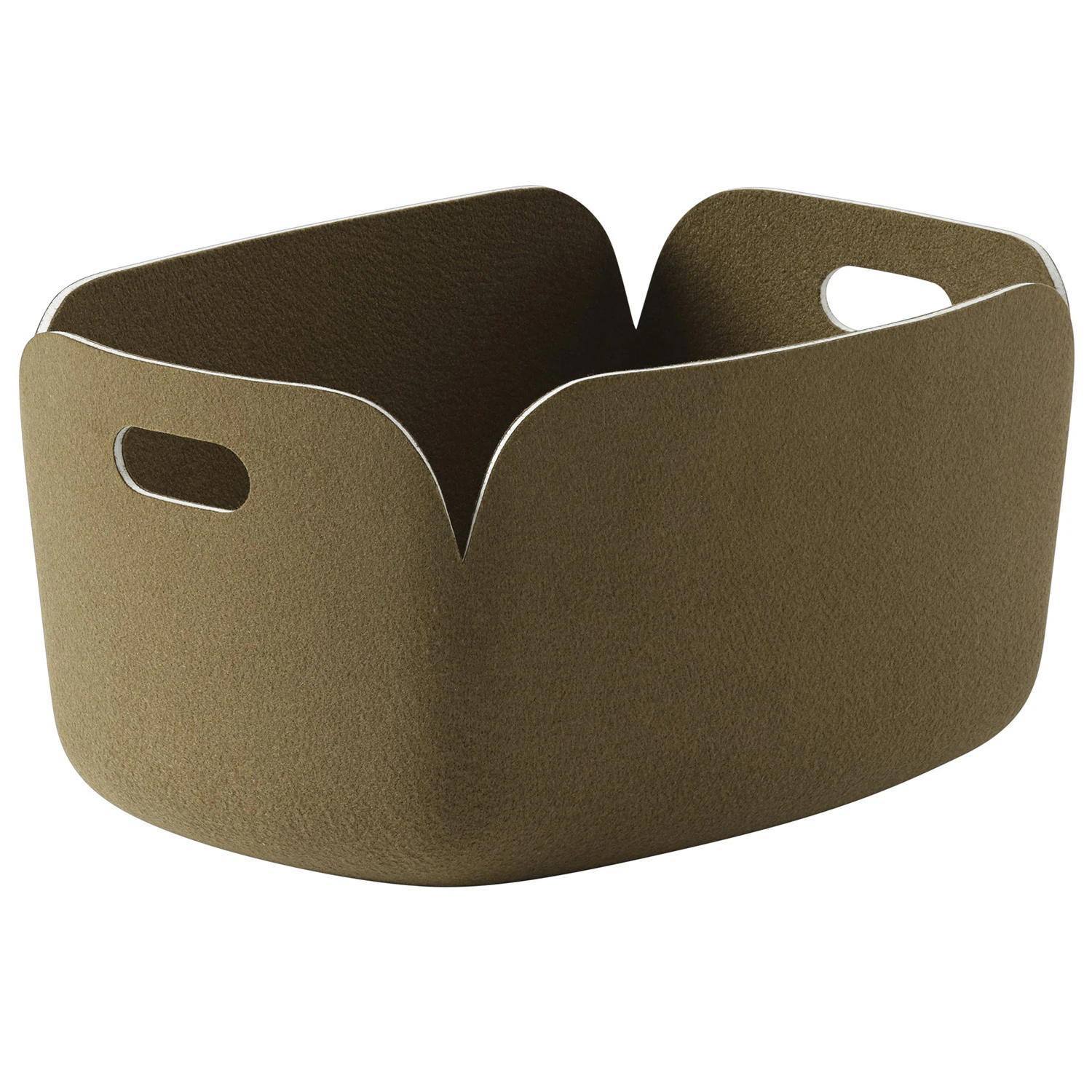 Muuto Restore Korg L Brown Green - Korgar Plast Brungrön