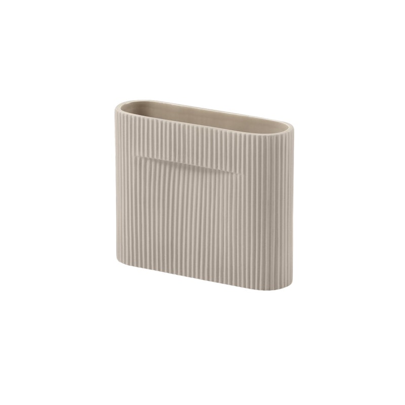 Ridge Vas 16,5 cm, Beige