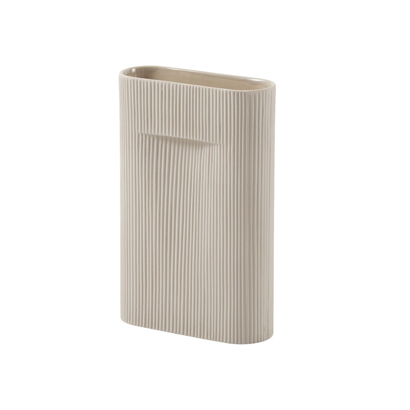 Ridge Vas 35 cm, Beige