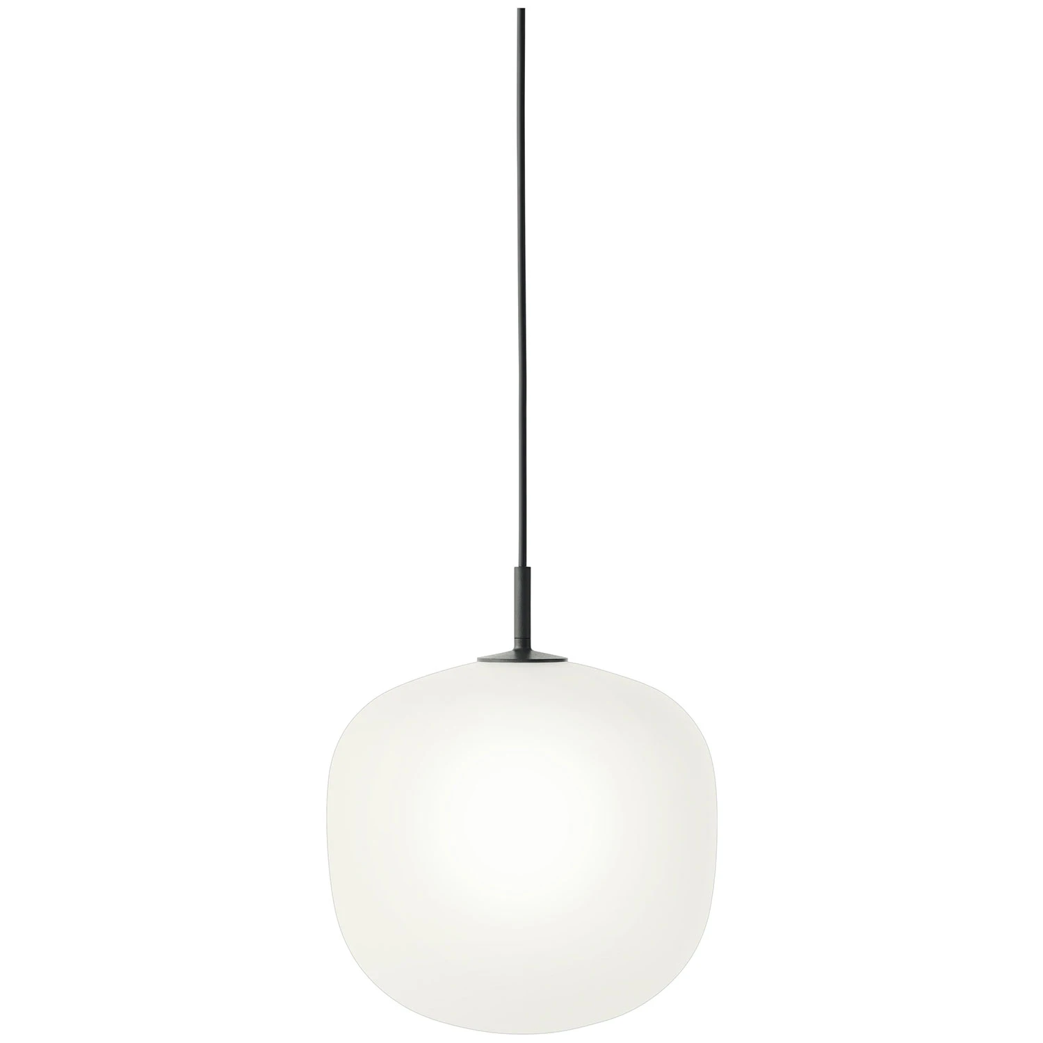 Muuto Rime Pendel Ø25 Cm - Pendellampor Munblåst Glas Svart