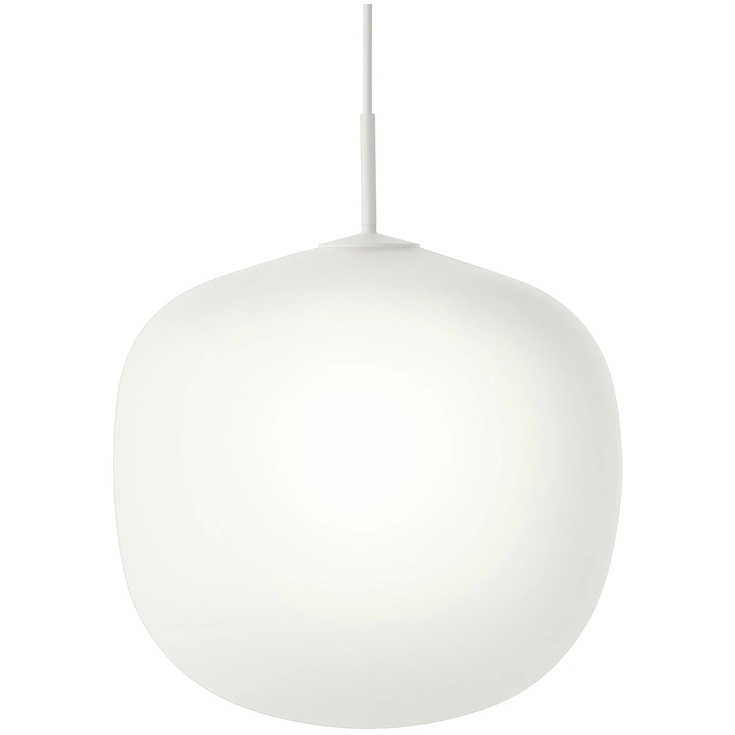 Muuto Rime Pendel Ø45 Cm - Pendellampor Munblåst Glas Vit