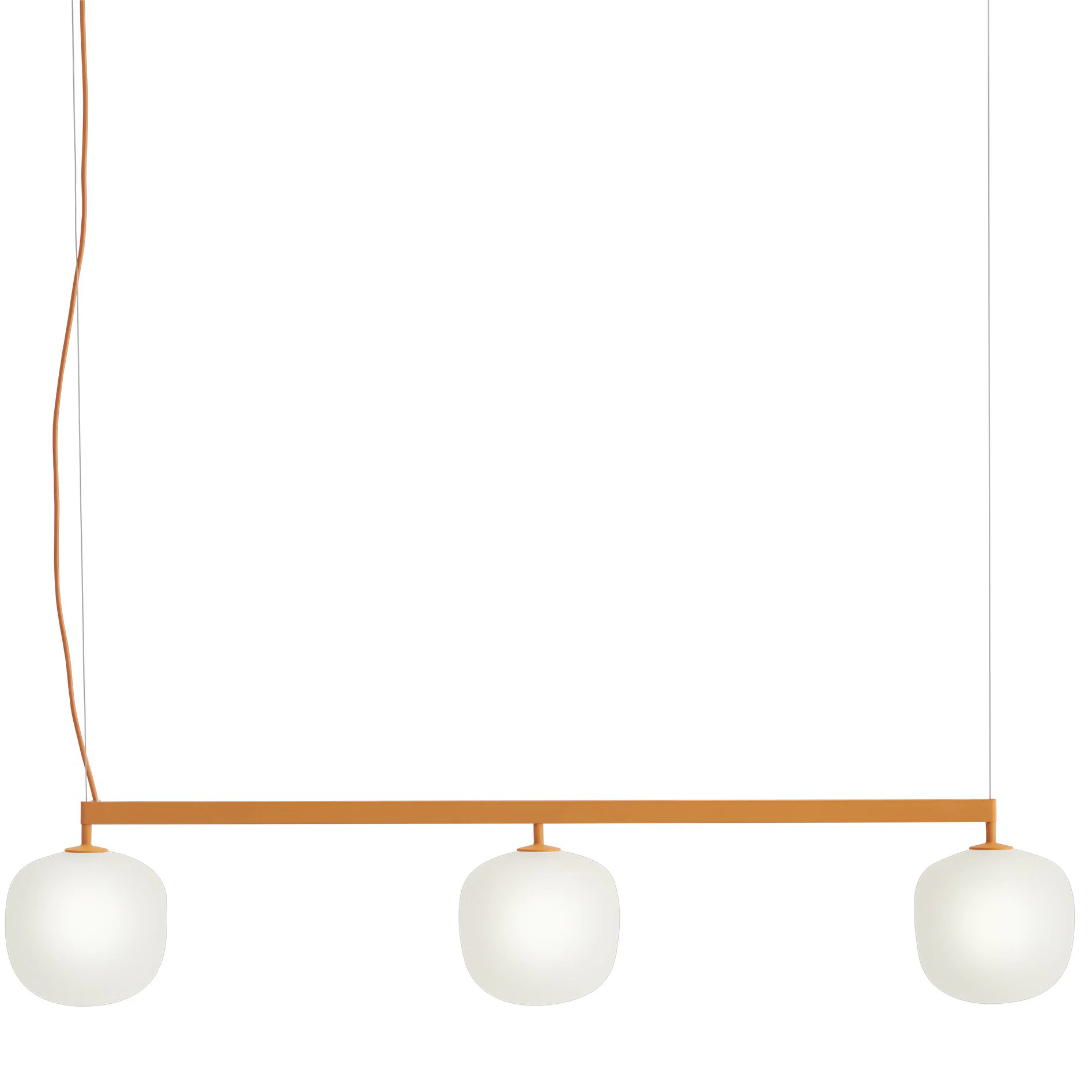 Muuto Rime Pendellampa Med Skena - Pendellampor Munblåst Glas Orange