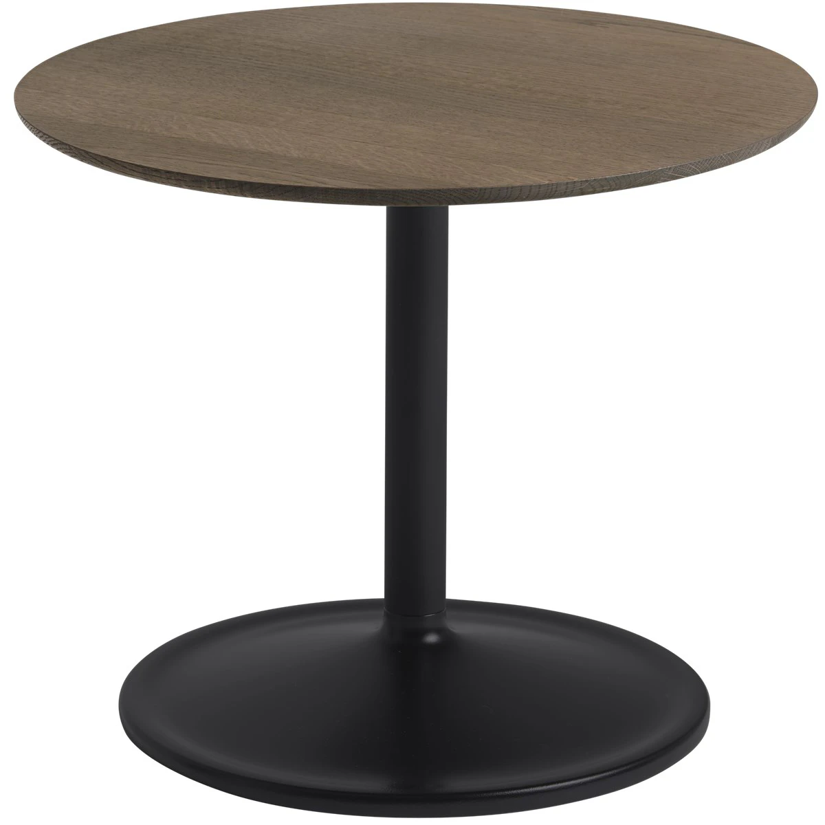 Muuto Soft Sidobord &Oslash;48x40 Cm Massiv R&ouml;kt Ek / - Sidobord & Avlastningsbord Svart