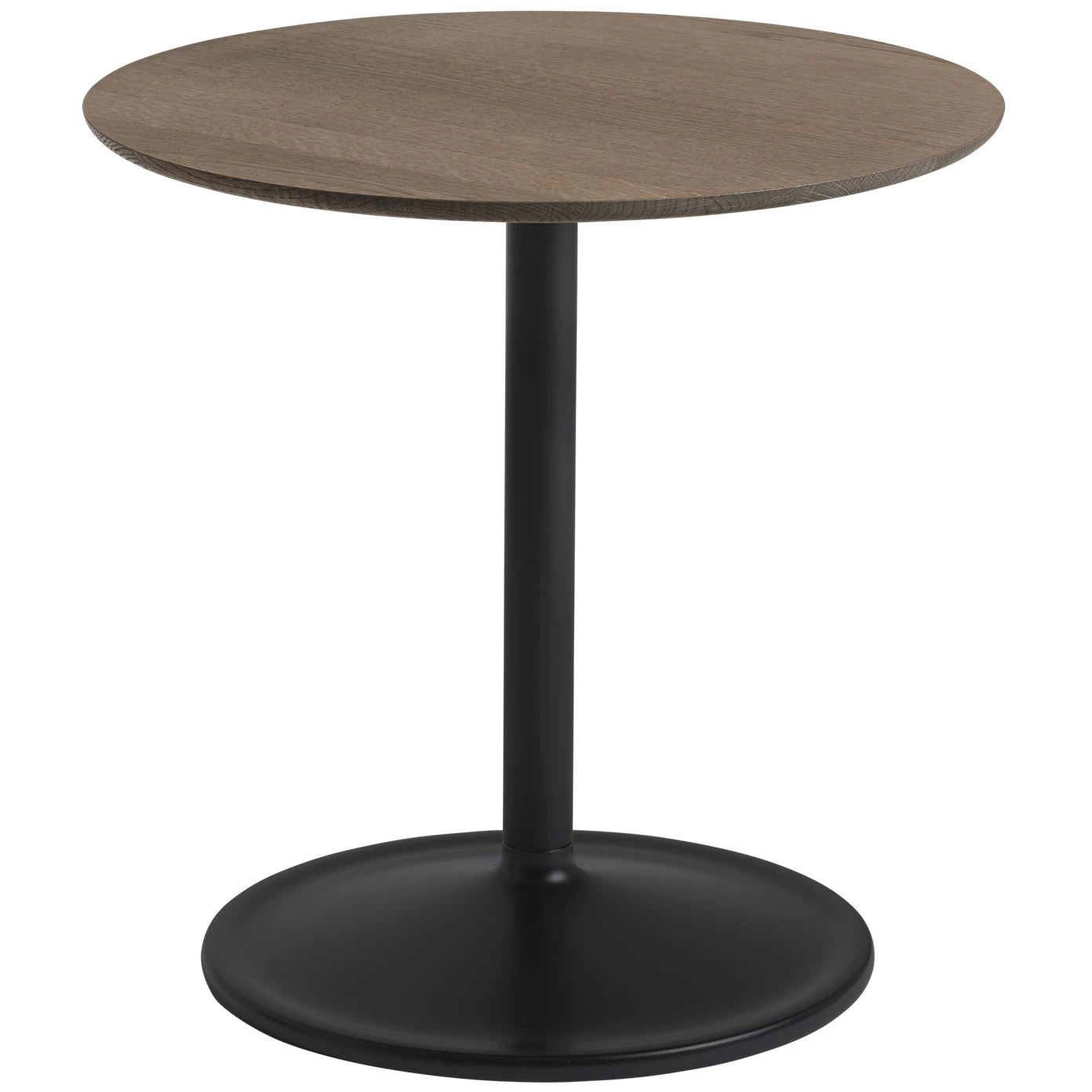 Muuto Soft Sidobord &Oslash;48x48 Cm Massiv R&ouml;kt Ek / - Sidobord & Avlastningsbord Massiv Ek Svart