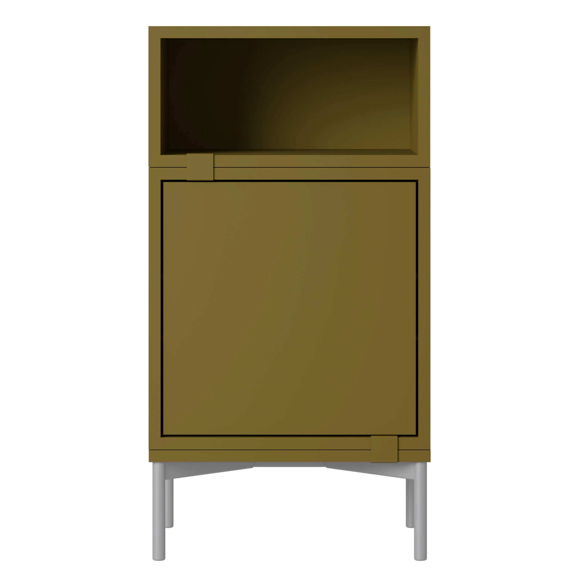 Muuto Stacked Configuration 2 M&ouml;rkgr&ouml;n - Pu-lackerad Mdf Brungr&ouml;n