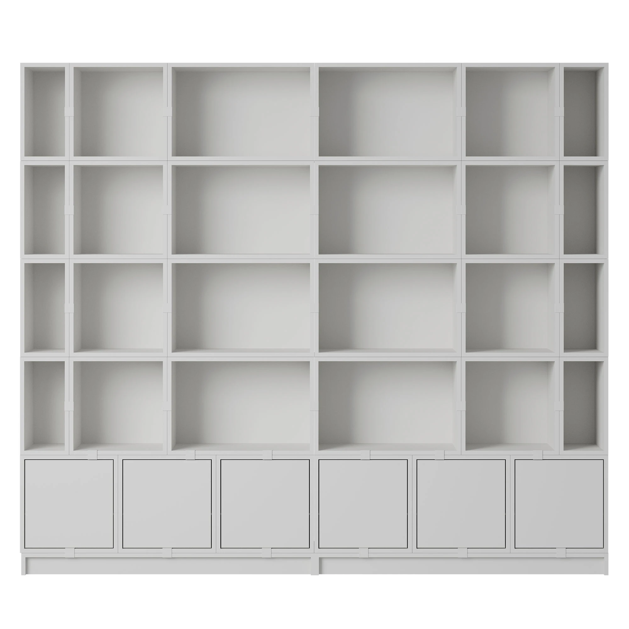 Muuto Stacked Configuration 1 Bokhylla - Bokhyllor Pu-lackerad Mdf Gr&aring;