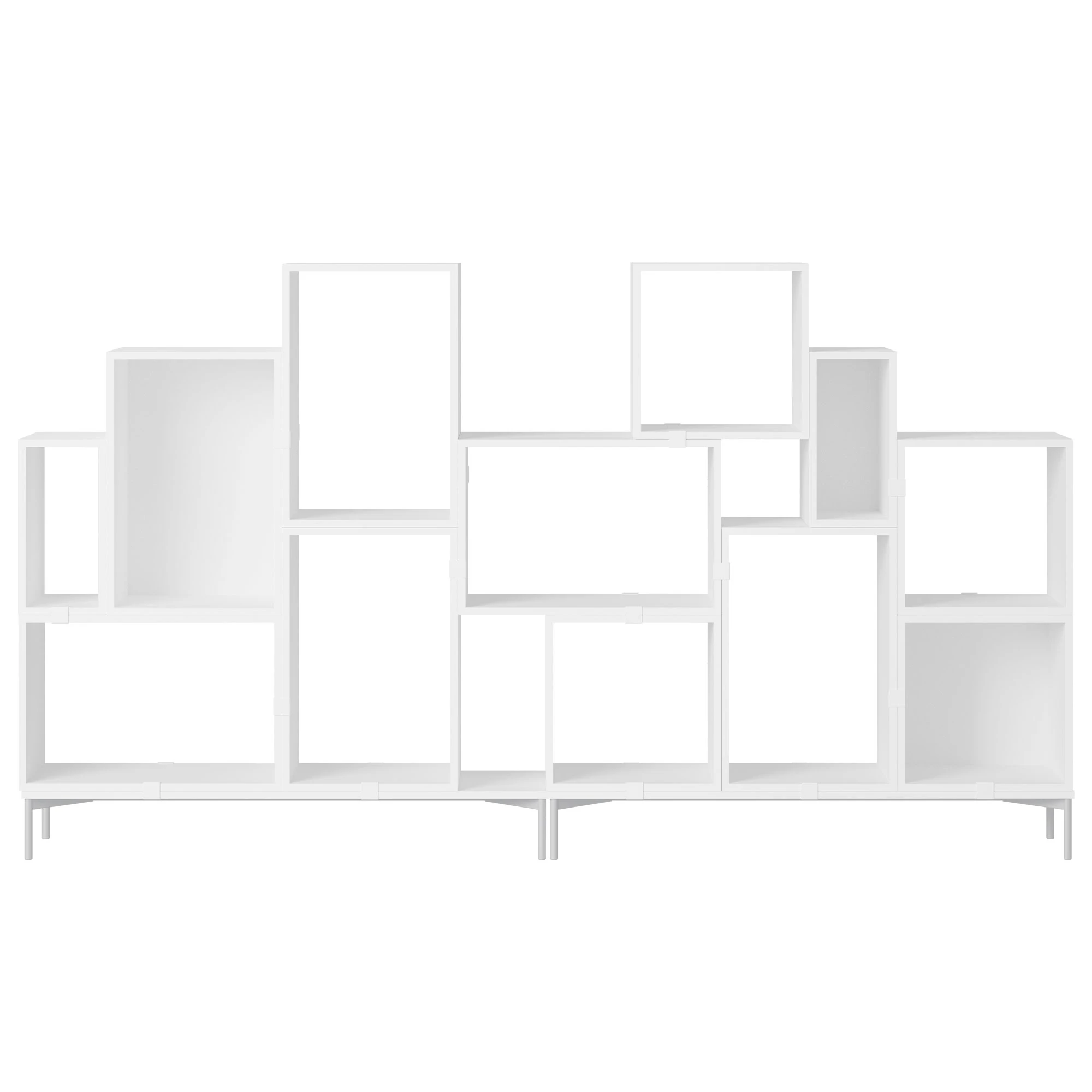 Muuto Stacked Configuration 3 Bokhylla - Bokhyllor Pu-lackerad Mdf Vit