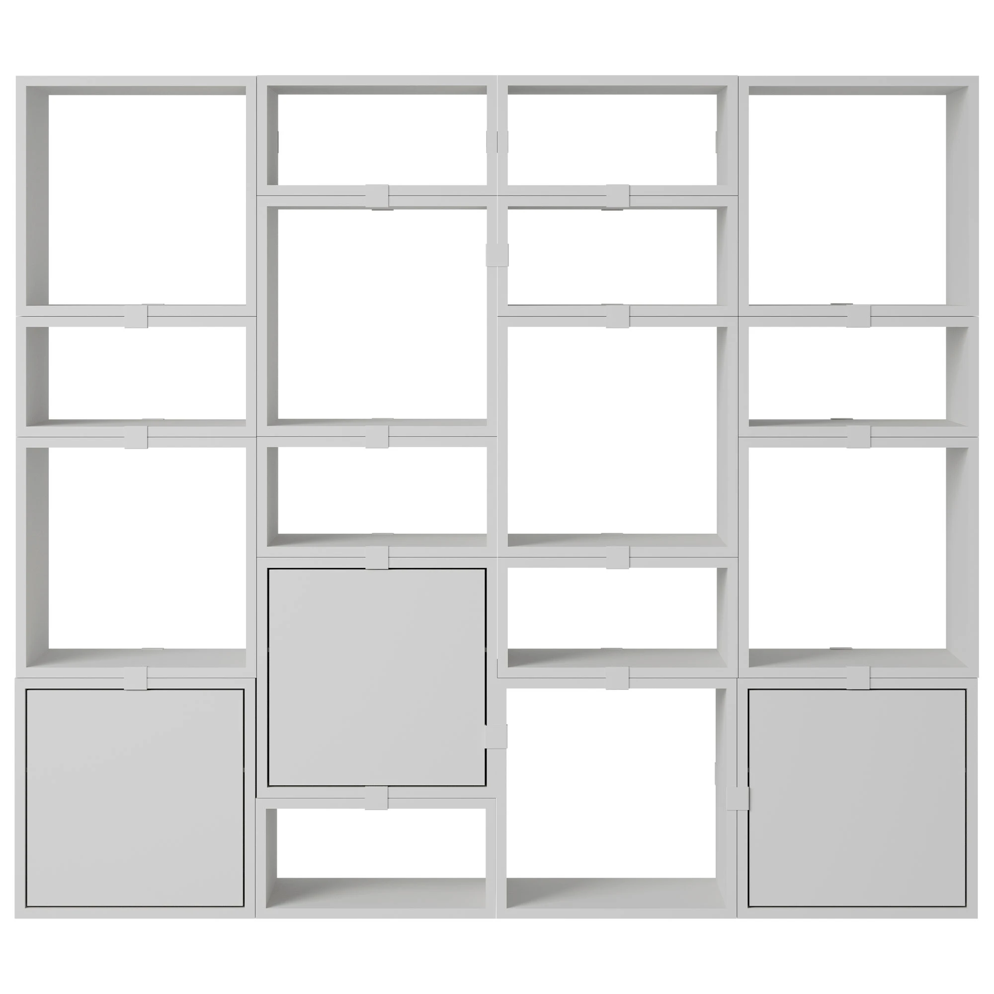 Muuto Stacked Configuration 4 Bokhylla - Bokhyllor Pu-lackerad Mdf Gr&aring;