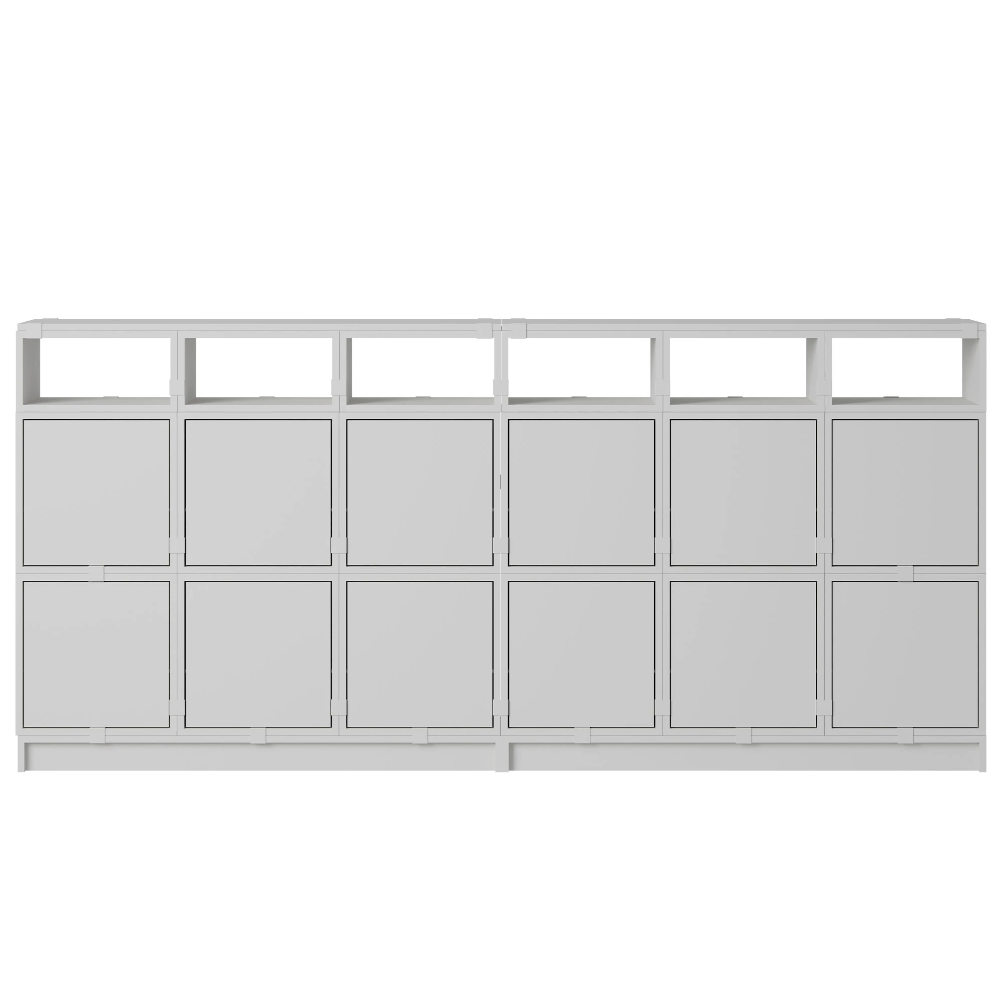 Muuto Stacked Configuration 1 Sk&auml;nk - Sidobord & Avlastningsbord Pu-lackerad Mdf Gr&aring;