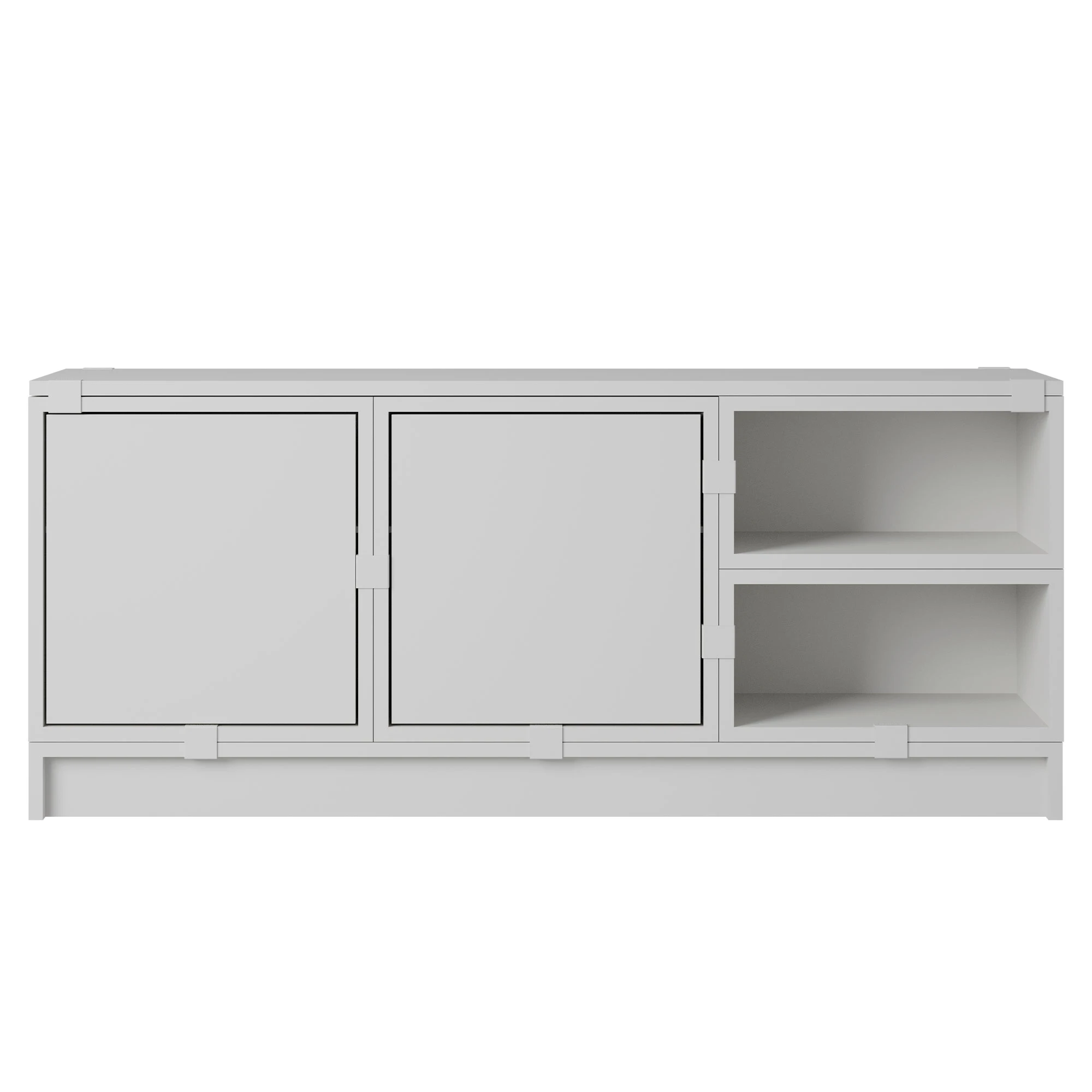 Muuto Stacked Configuration 2 Hallmöbel - Bokhyllor Pu-lackerad Mdf Grå