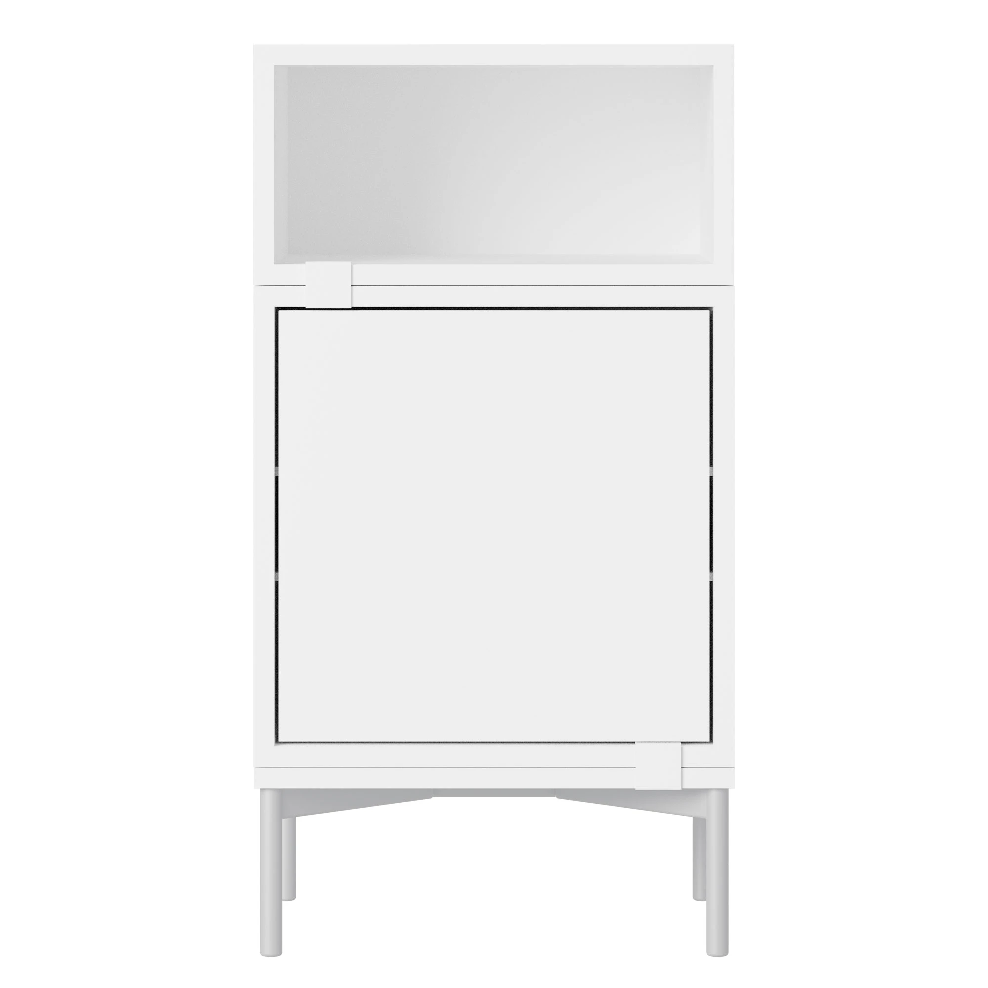 Muuto Stacked Configuration 2 Sängbord - Sängbord Pu-lackerad Mdf Vit