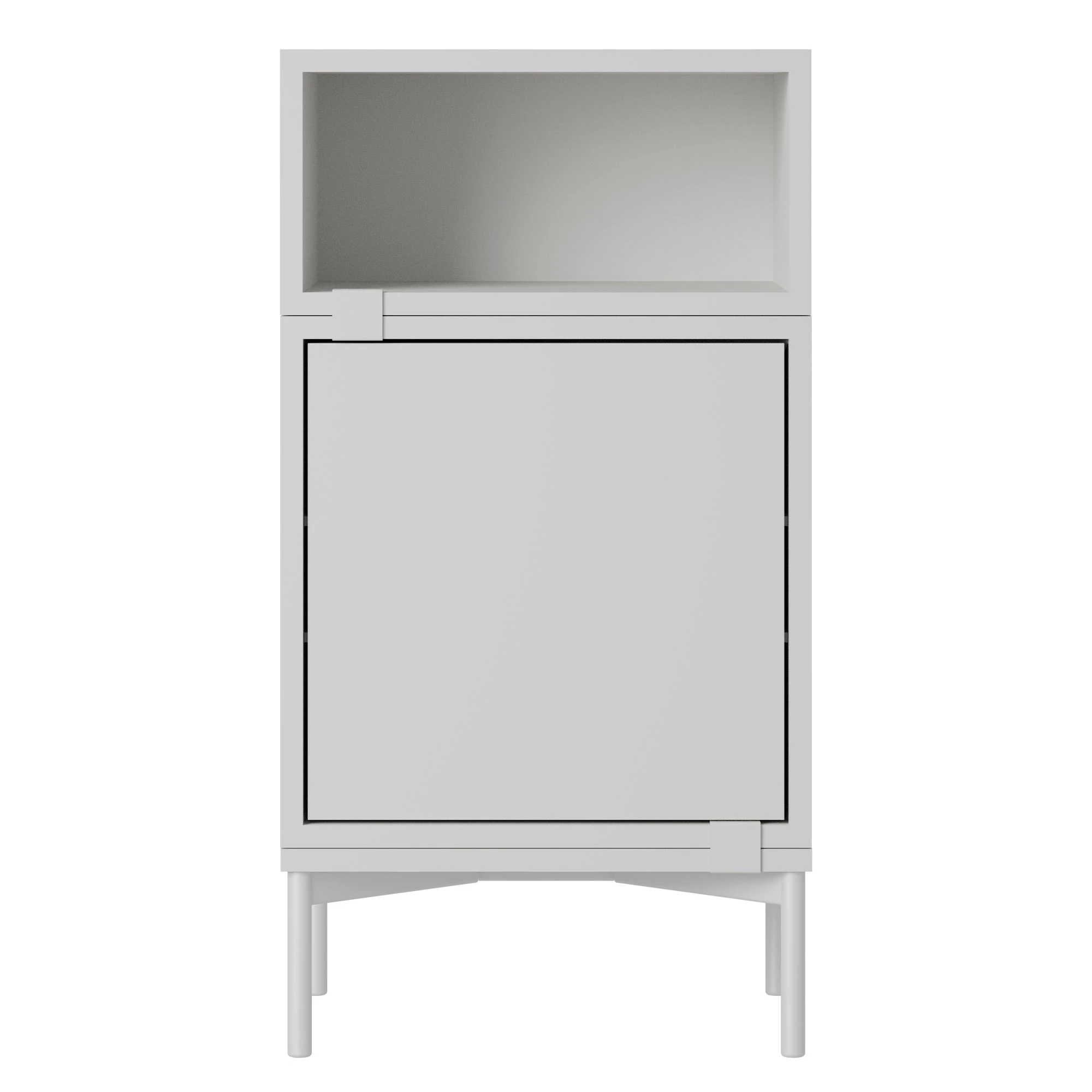Muuto Stacked Configuration 2 Sängbord - Sängbord Pu-lackerad Mdf Grå