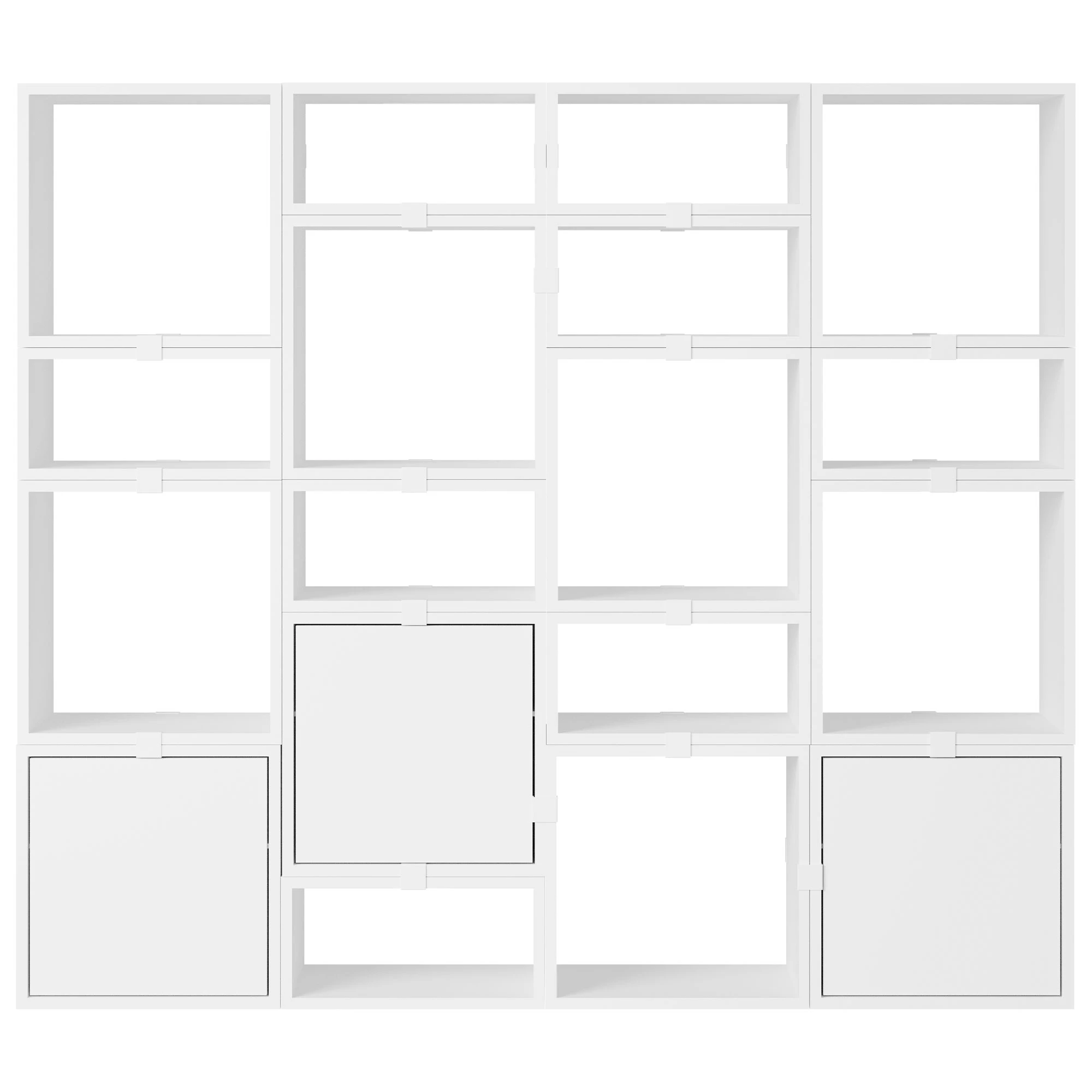 Muuto Stacked Configuration 4 Bokhylla - Bokhyllor Pu-lackerad Mdf Vit